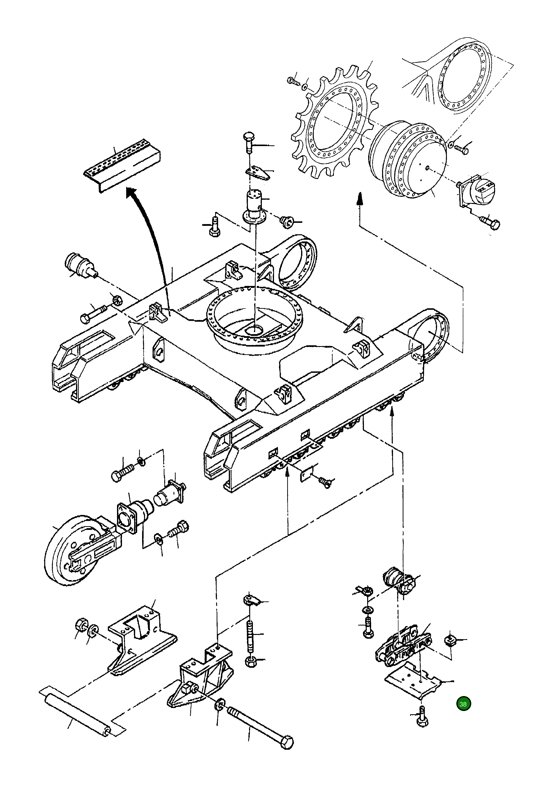 Башмак гусеницы 508 378 40 Komatsu