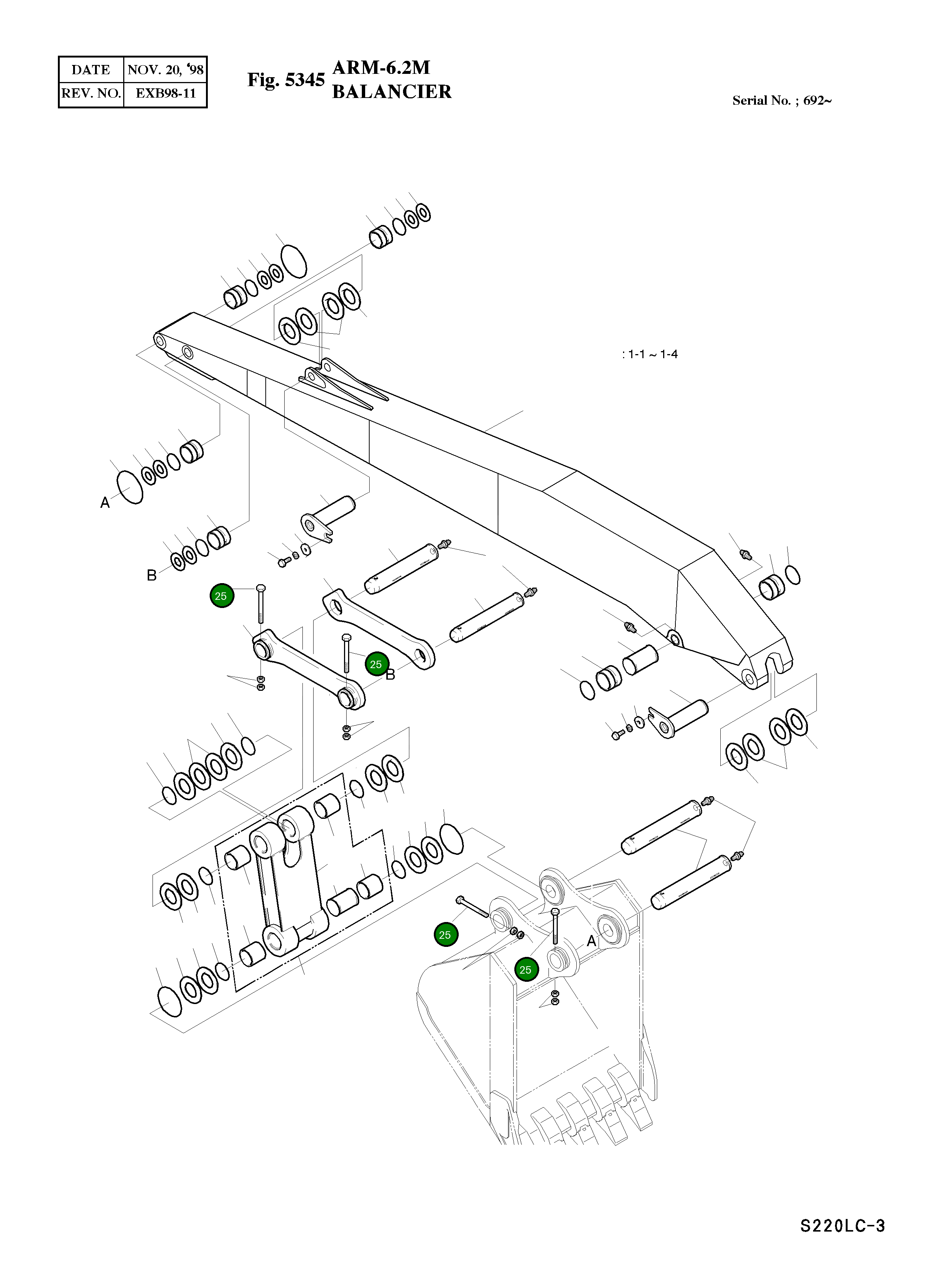 Болт M16X1.5X105 S0566551 Komatsu