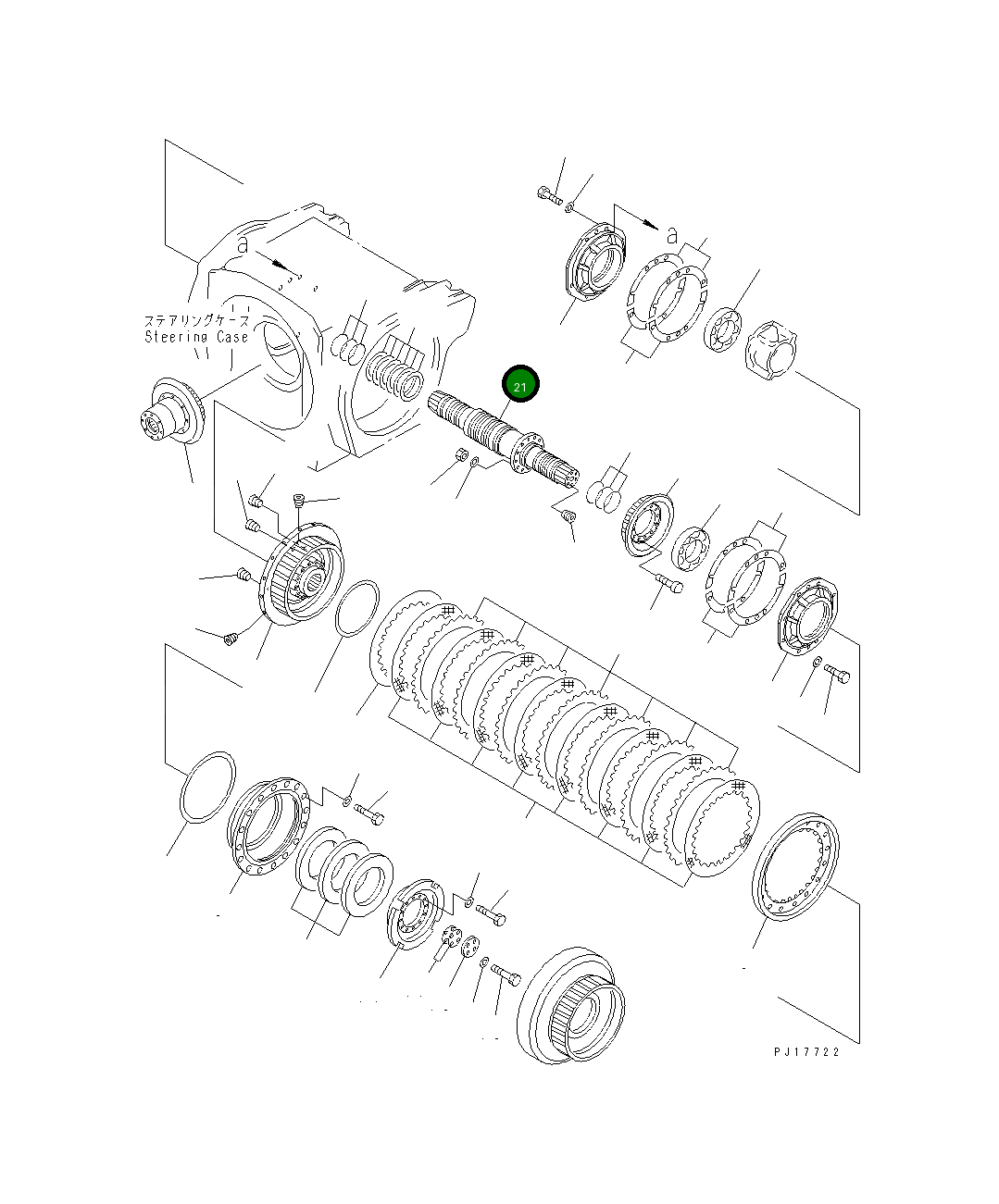 Вал 19M-22-11573 Komatsu