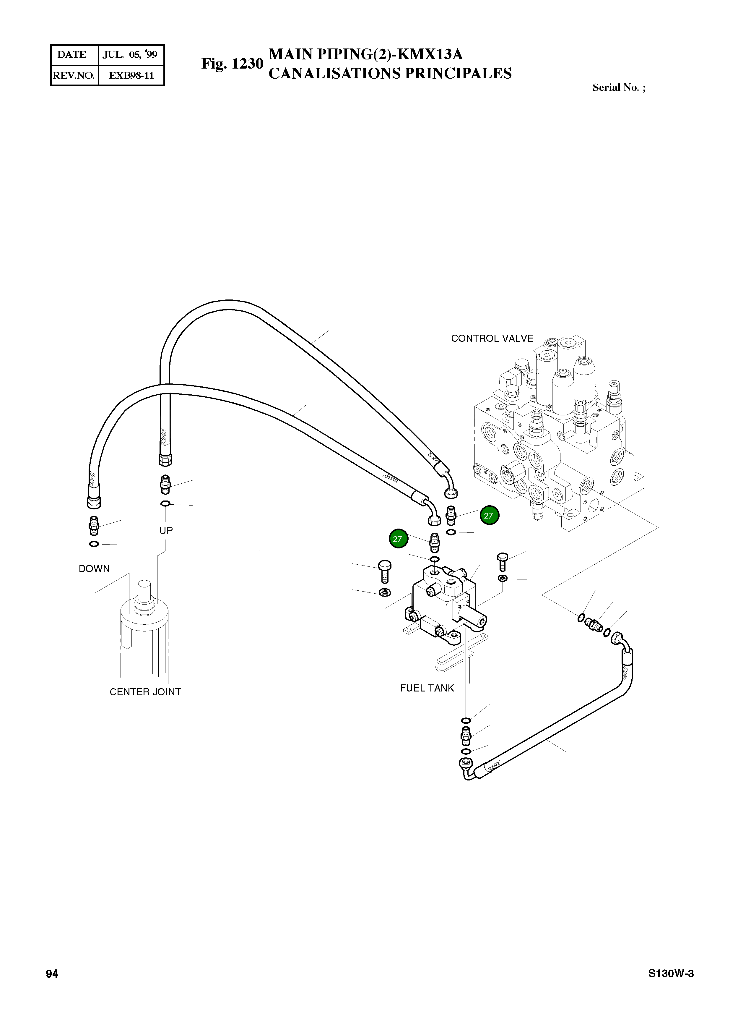 Адаптер PFO1-PF1/2 2181-1126D100 Komatsu