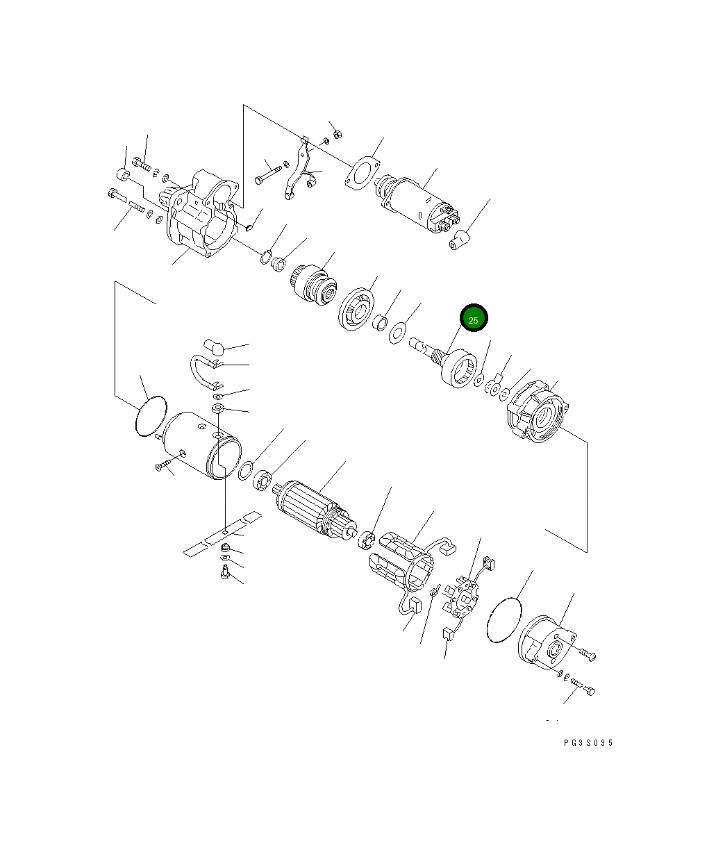 Вал KD1-23111-0320 Komatsu