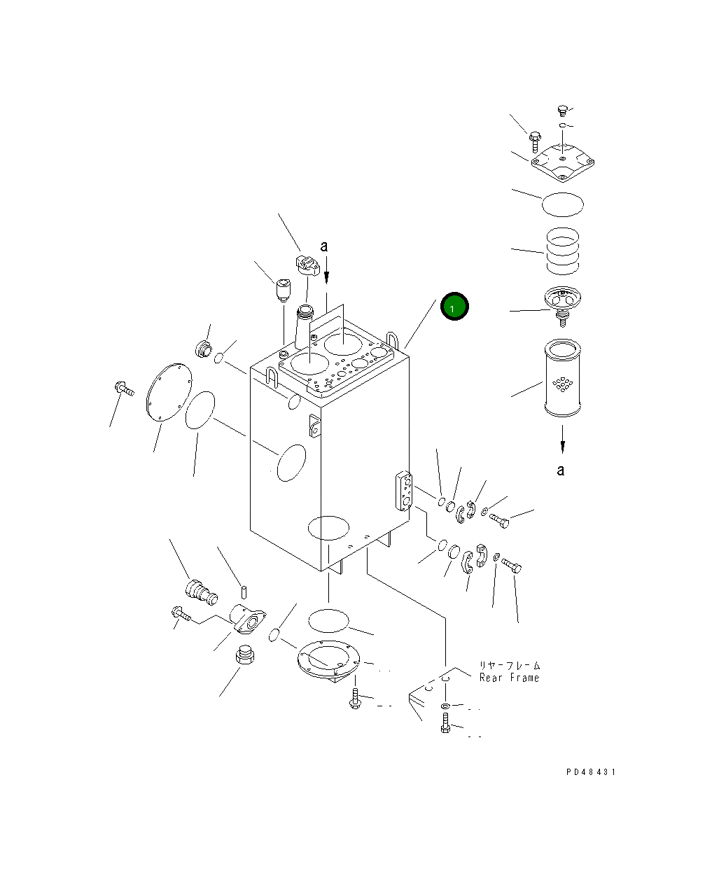 Бак 423-60-25110 Komatsu