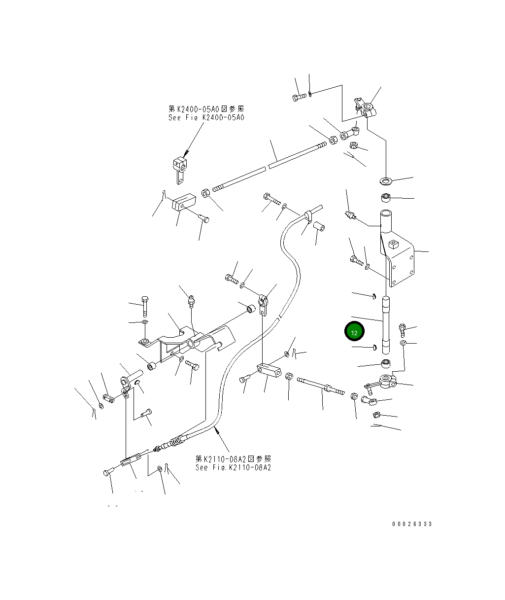Вал 19M-43-11520 Komatsu
