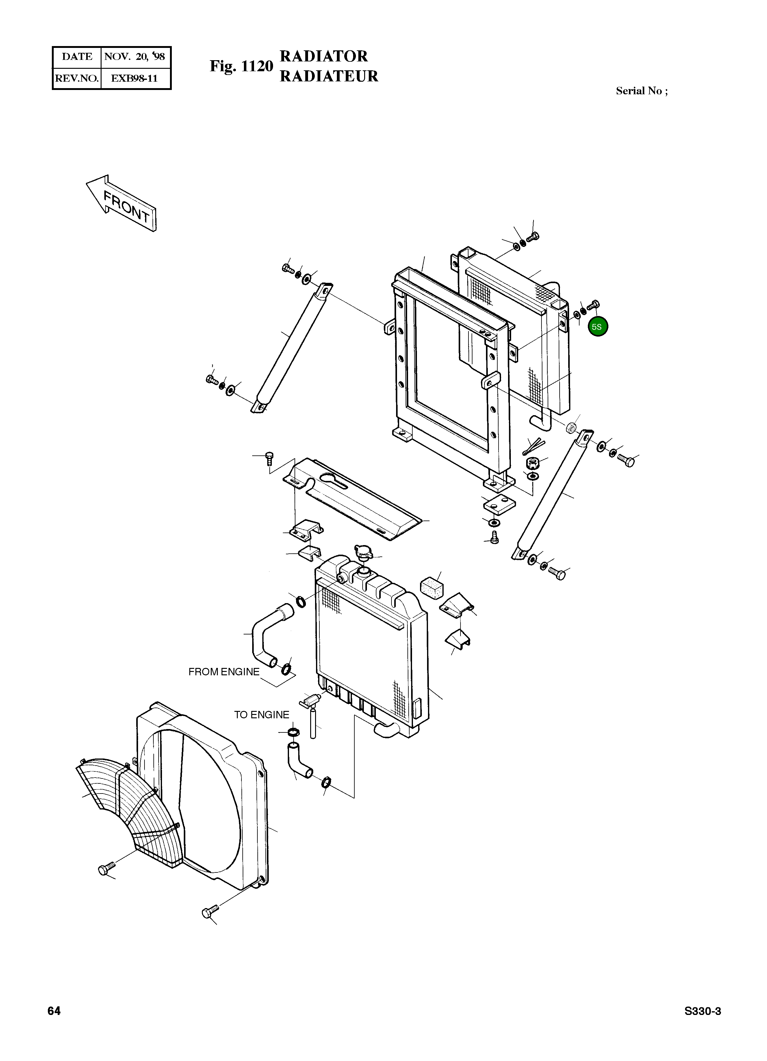 Болт M14X1.5X35 P1114 Komatsu