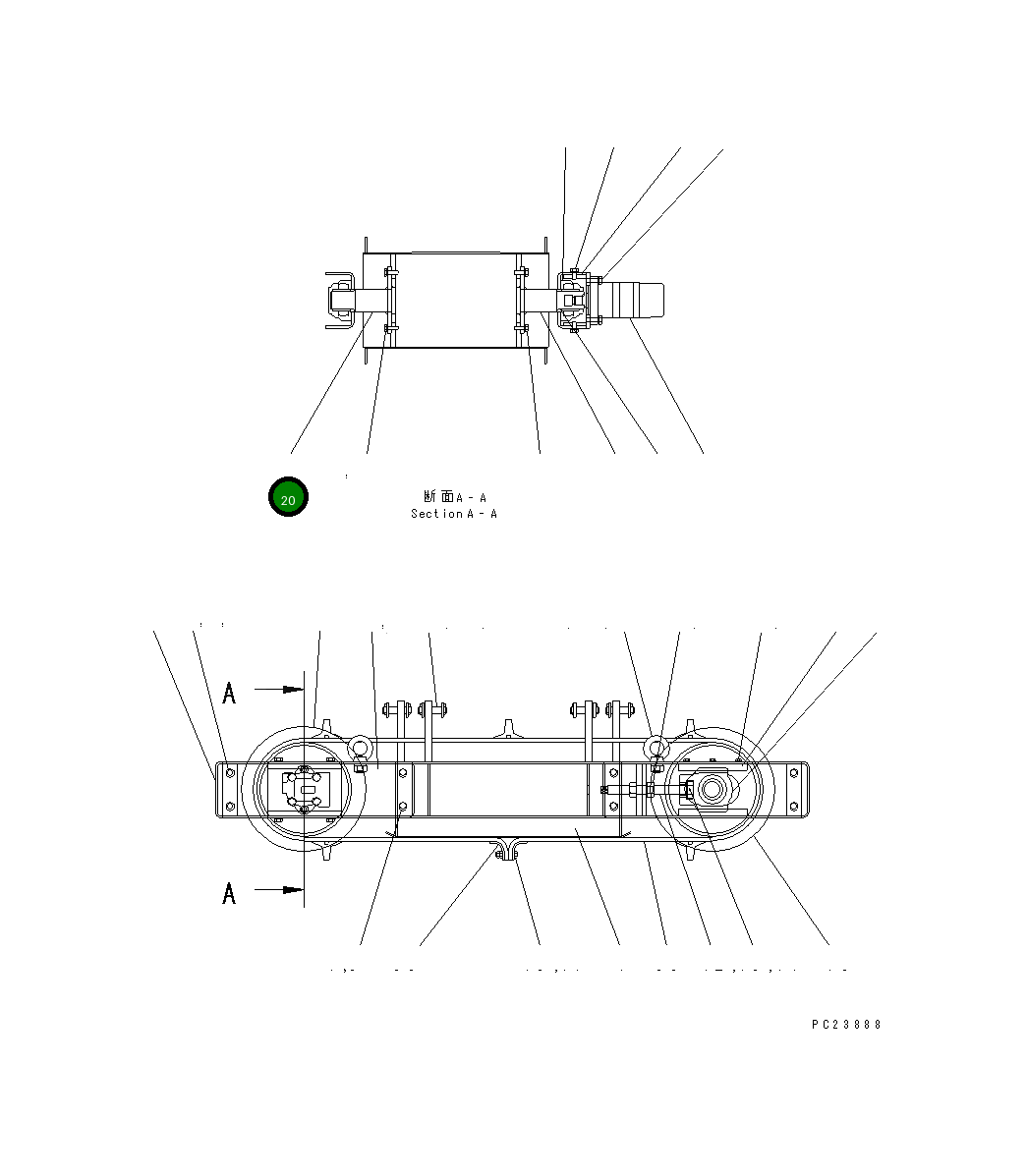 Вал 8206-78-3630 Komatsu