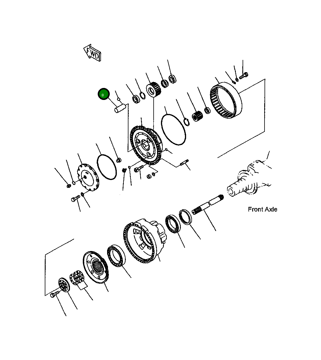 Вал 428-22-12550 Komatsu