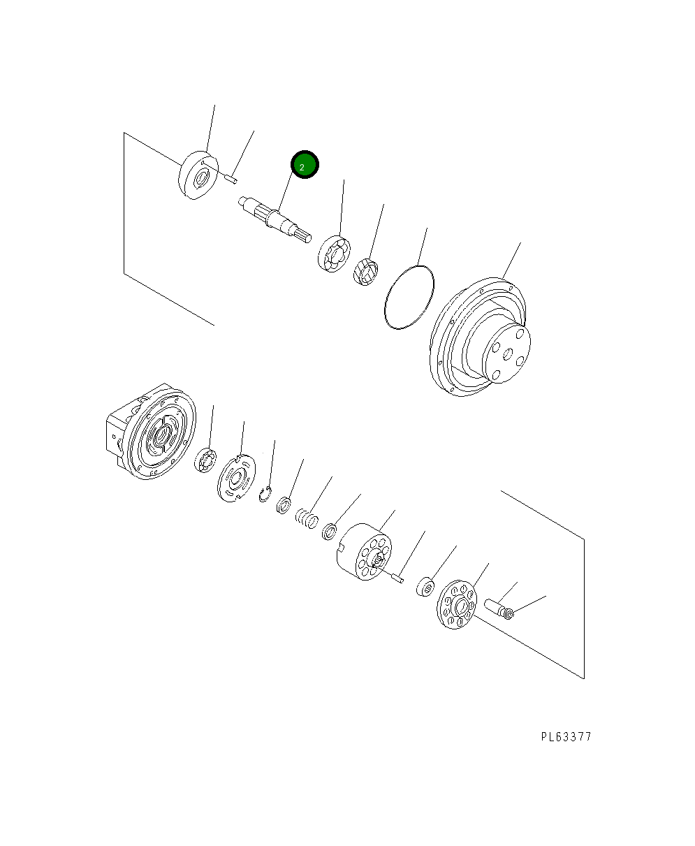 Вал FUFZD4456103 Komatsu