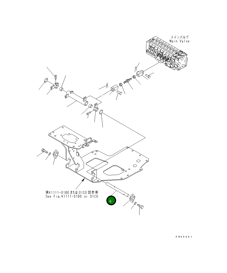 Вал 22K-43-11230 Komatsu