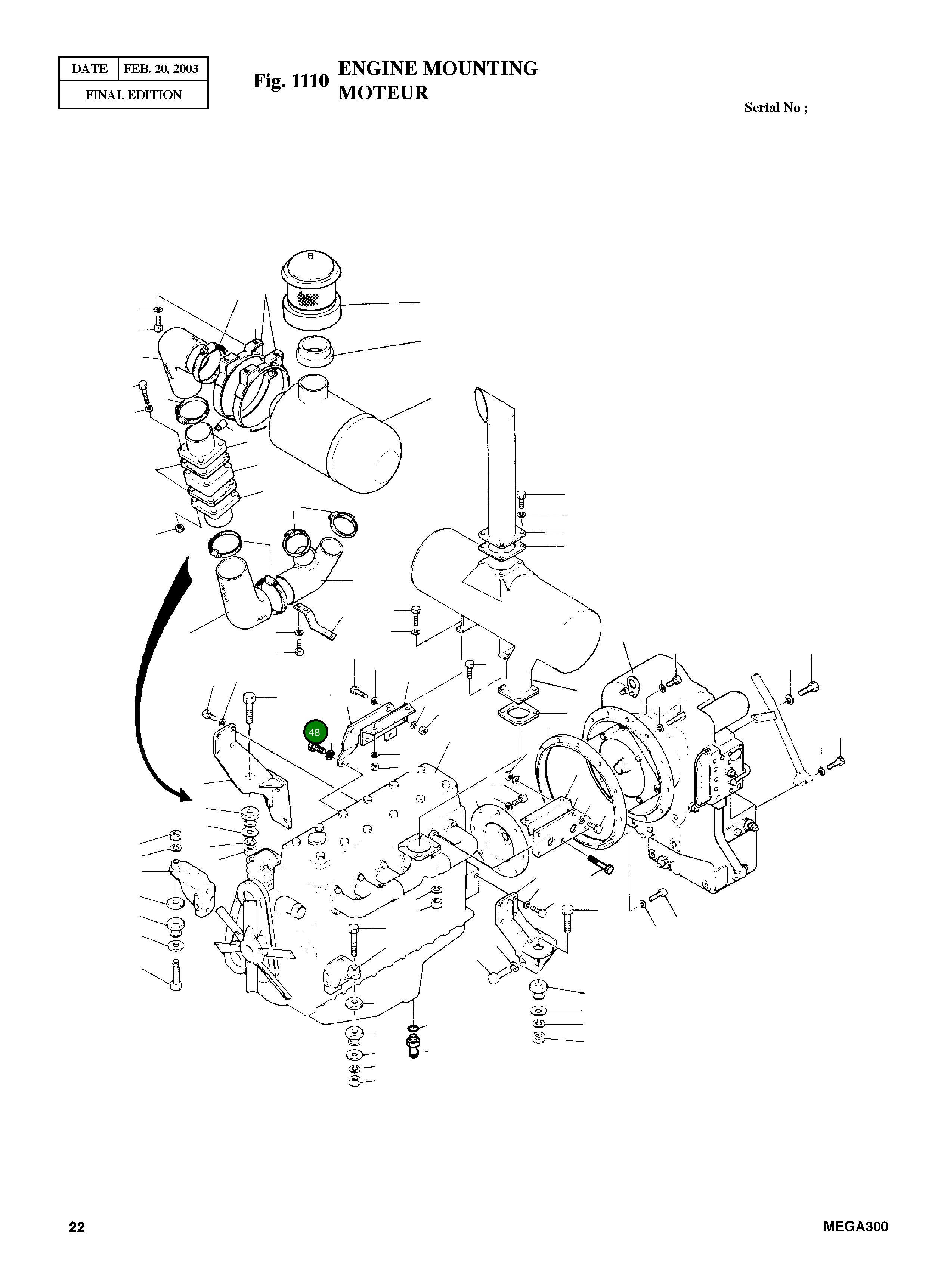 Болт M10X1.5X40 S0558361 Komatsu