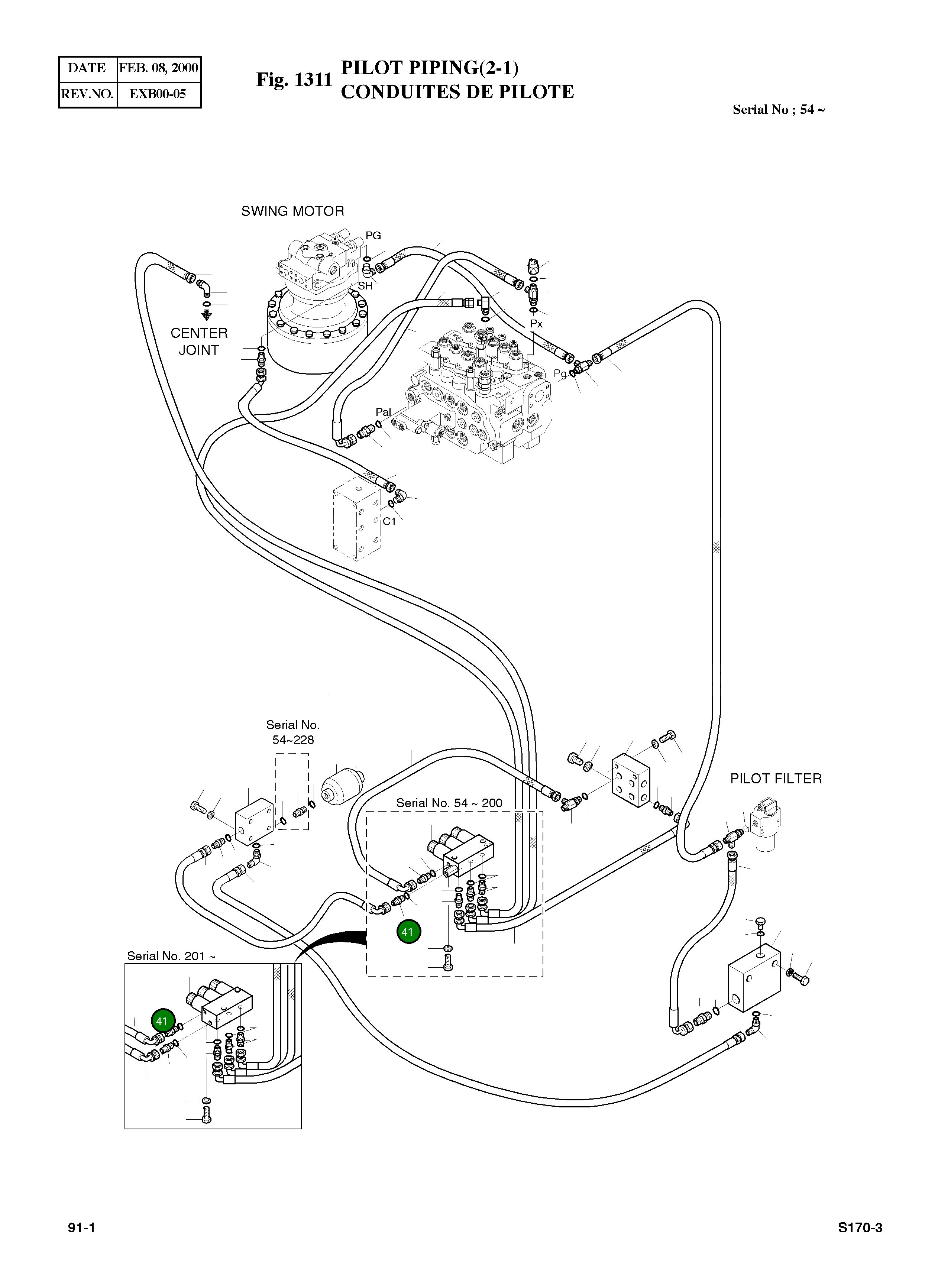 Адаптер PF3/8(O)XPF1/2 2181-1126D54 Komatsu