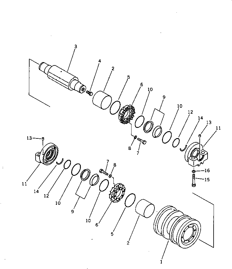 Вал 19M-30-16350 Komatsu