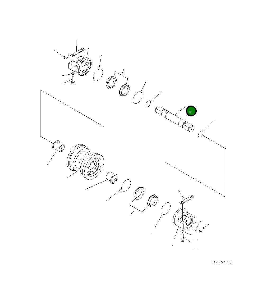 Вал 124-30-51141 Komatsu