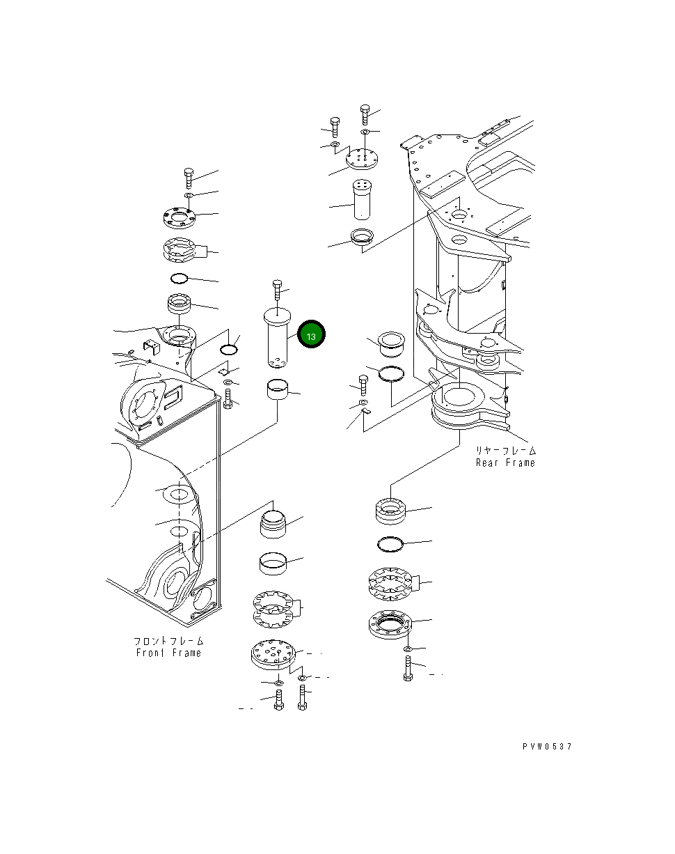 Вал 42C-46-13152 Komatsu