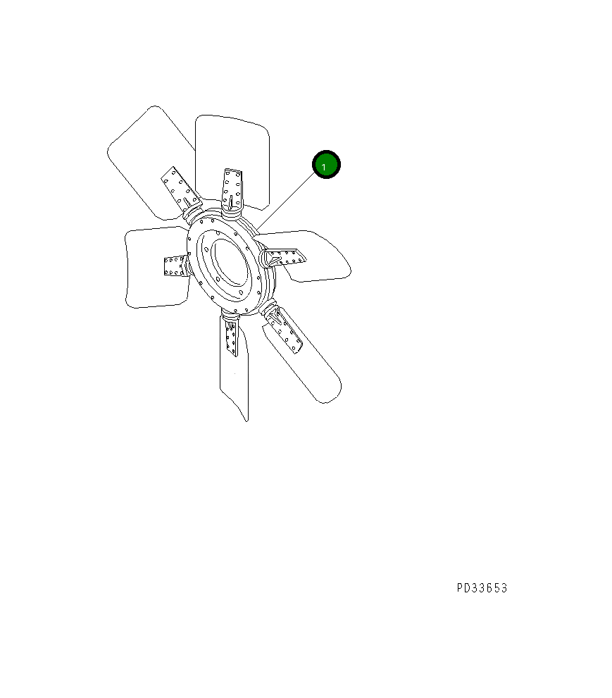 Вентилятор реверсивный 600-614-5060 Komatsu