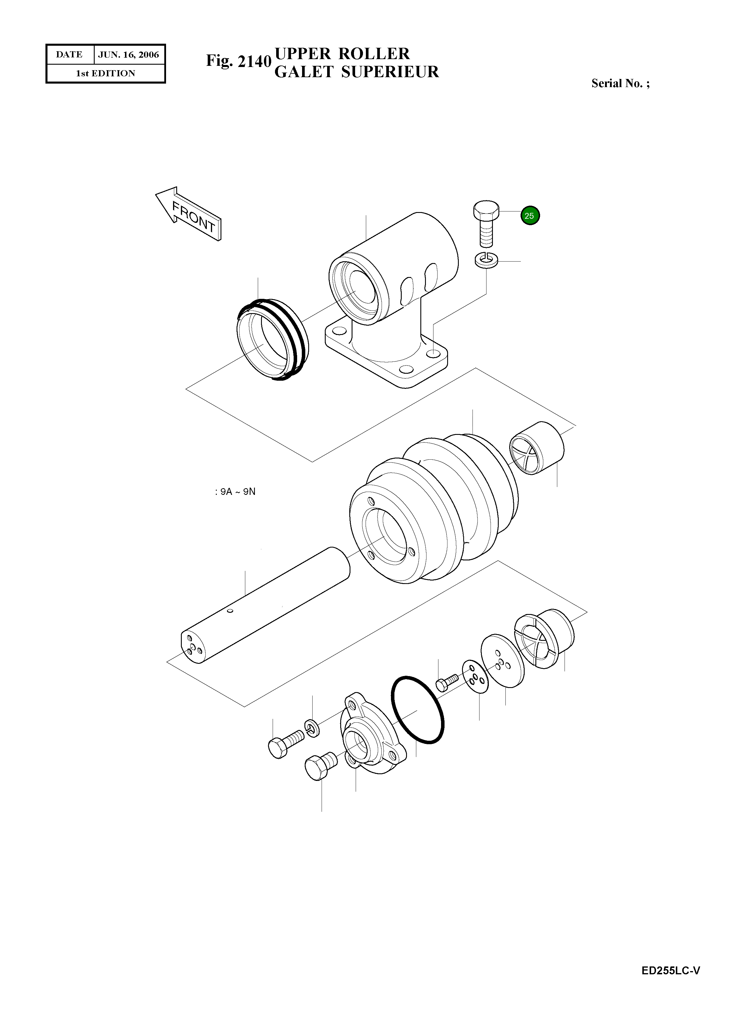 Болт M16X2.0X35 S0521366 Komatsu