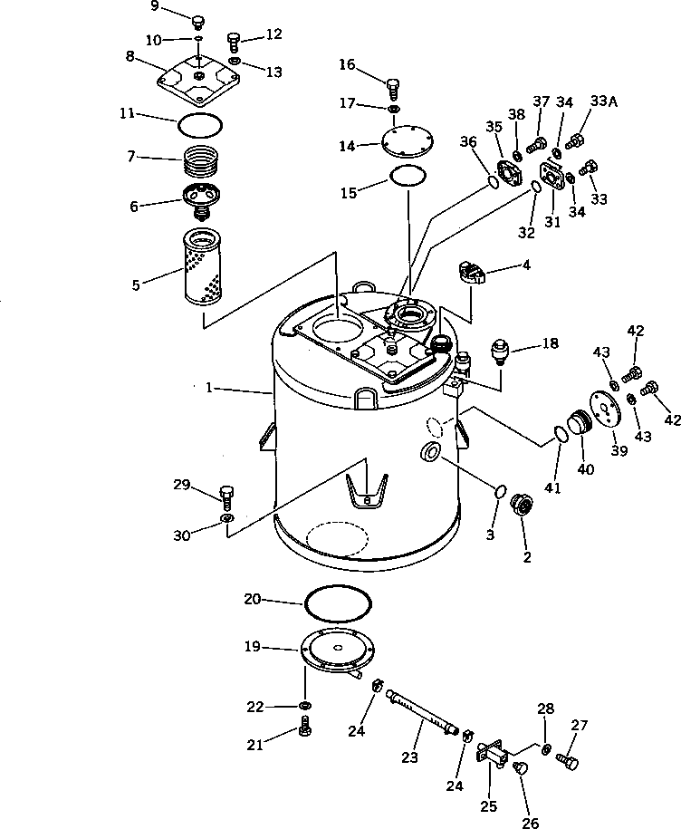 Бак 421-875-1971 Komatsu
