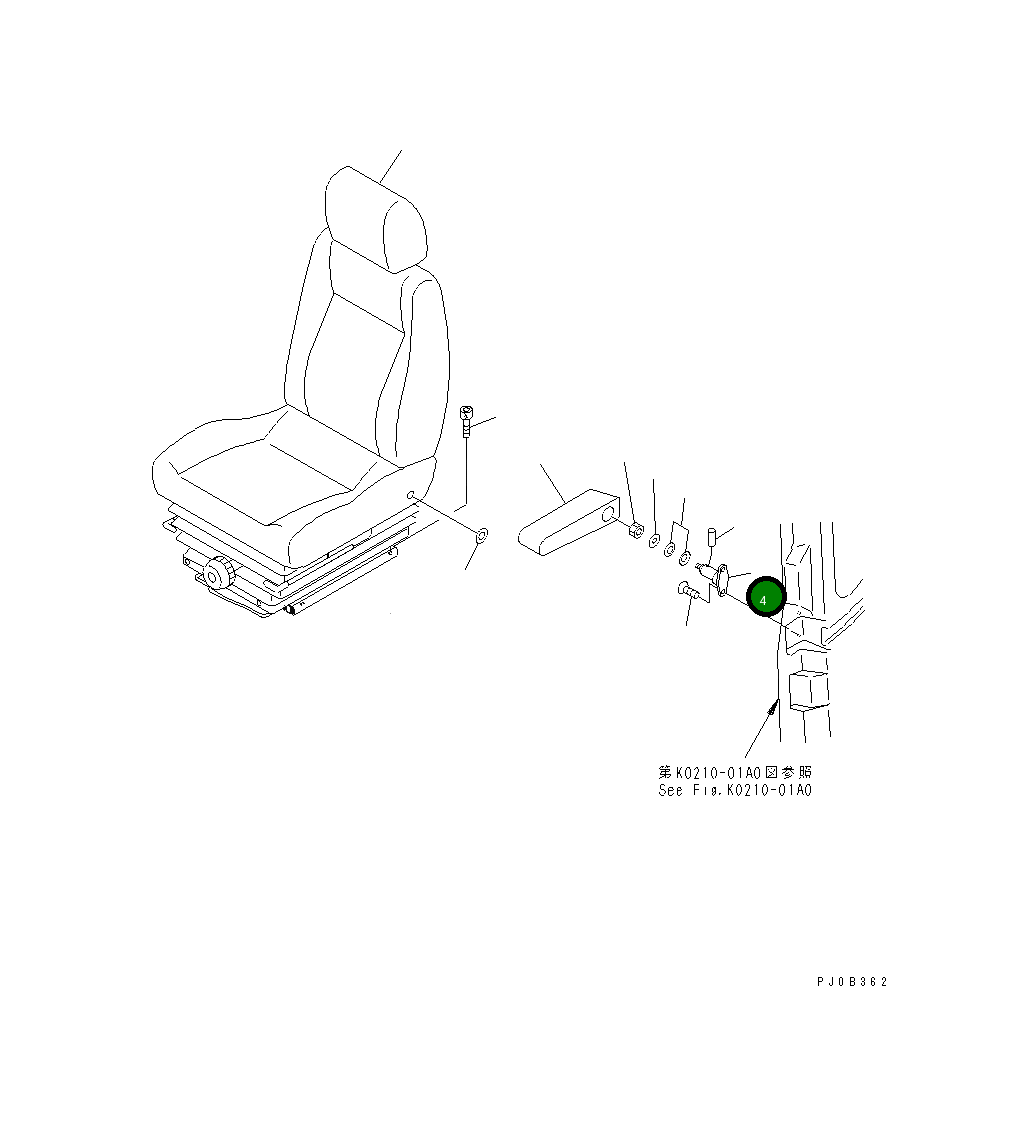 Вал 21J-57-11120 Komatsu
