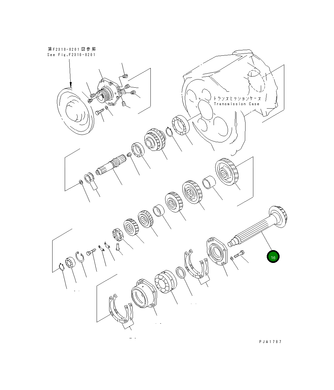 Вал 14X-14-12521 Komatsu