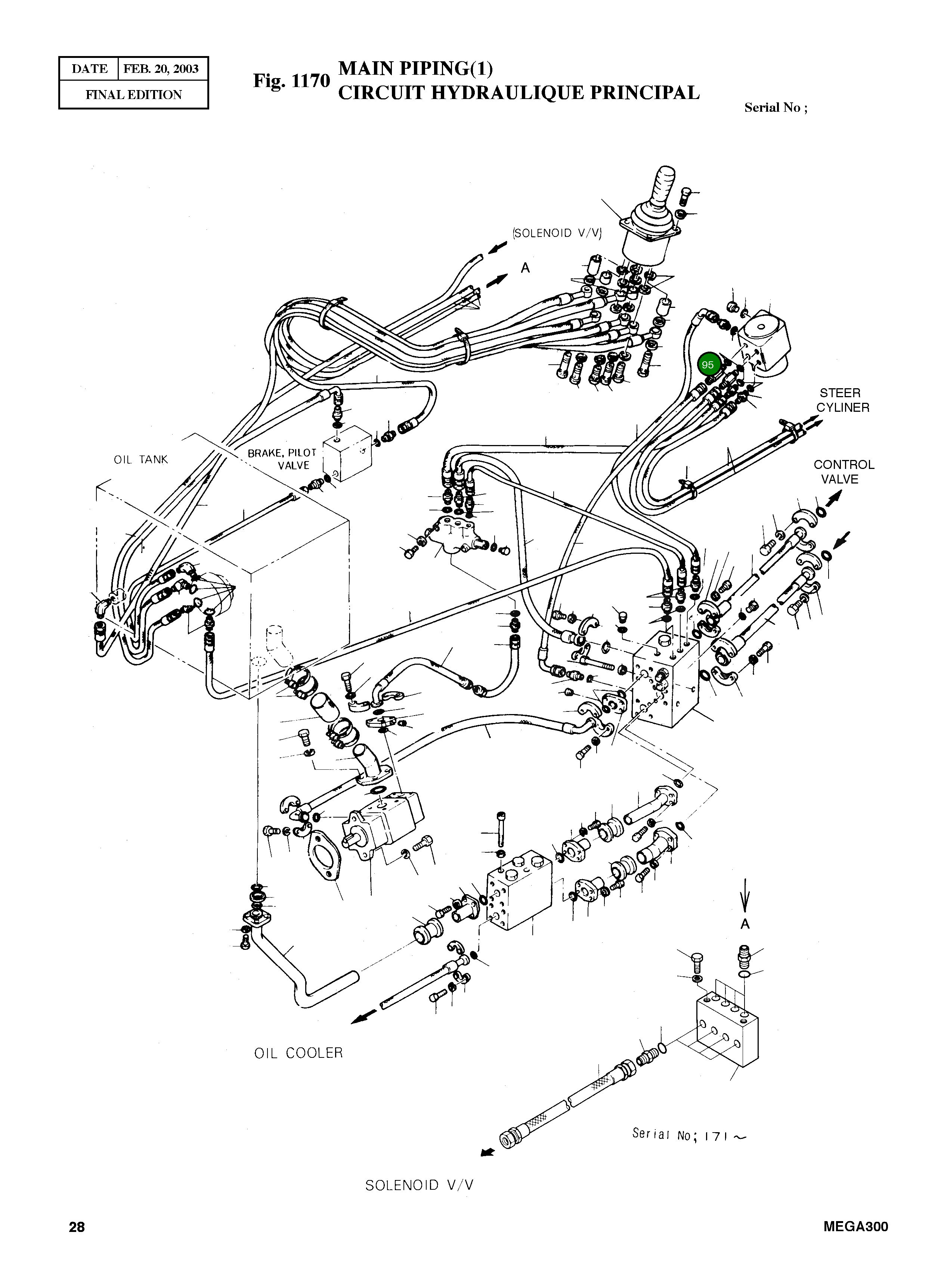Адаптер 1 1/16". 12UNO. 3/4"PFM 2181-1126D66 Komatsu