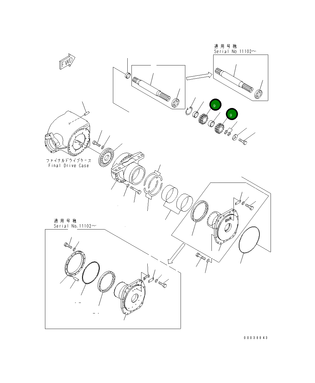 Ведущая звезда 23A-22-11420 Komatsu
