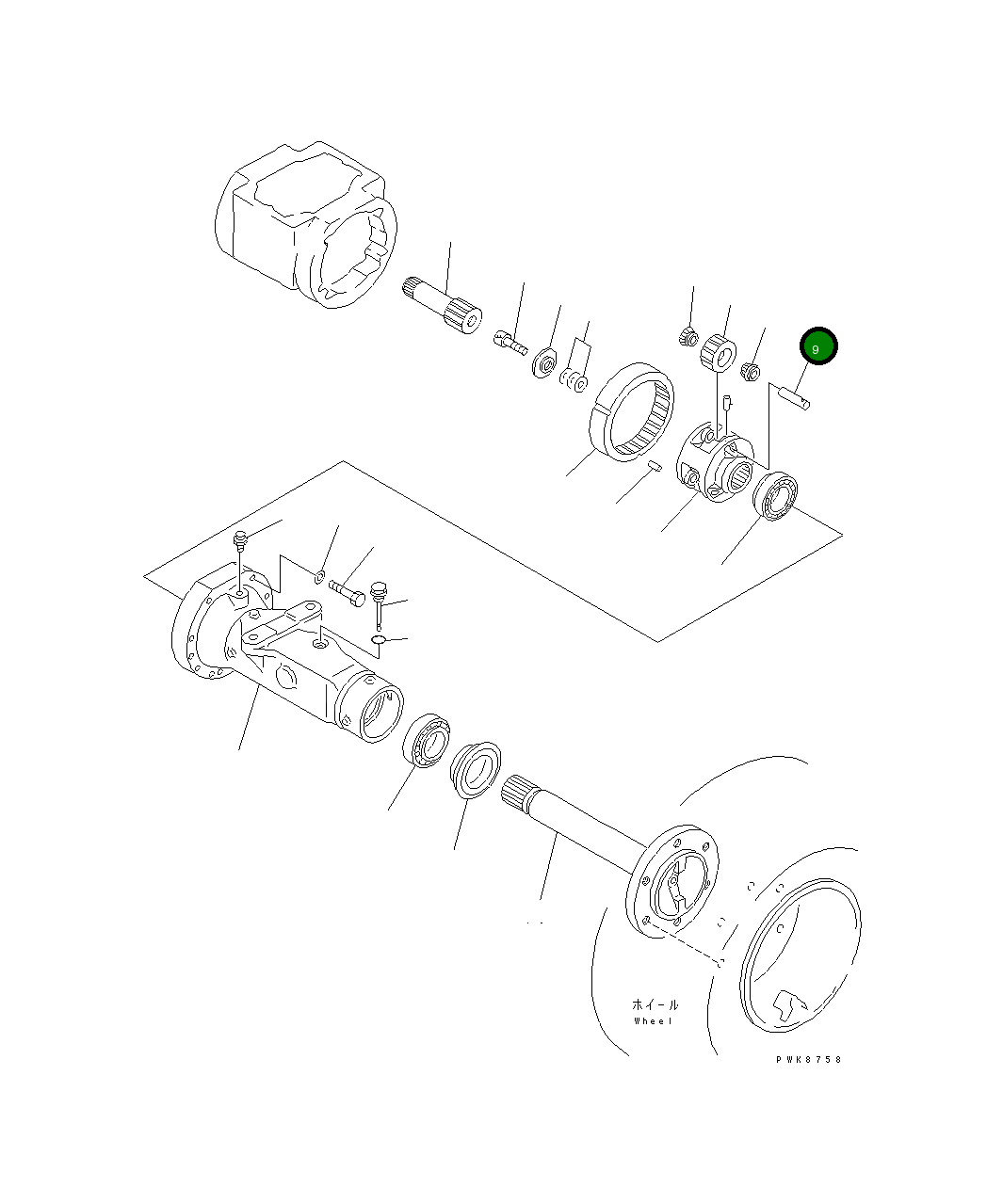 Вал 363-22-32510 Komatsu