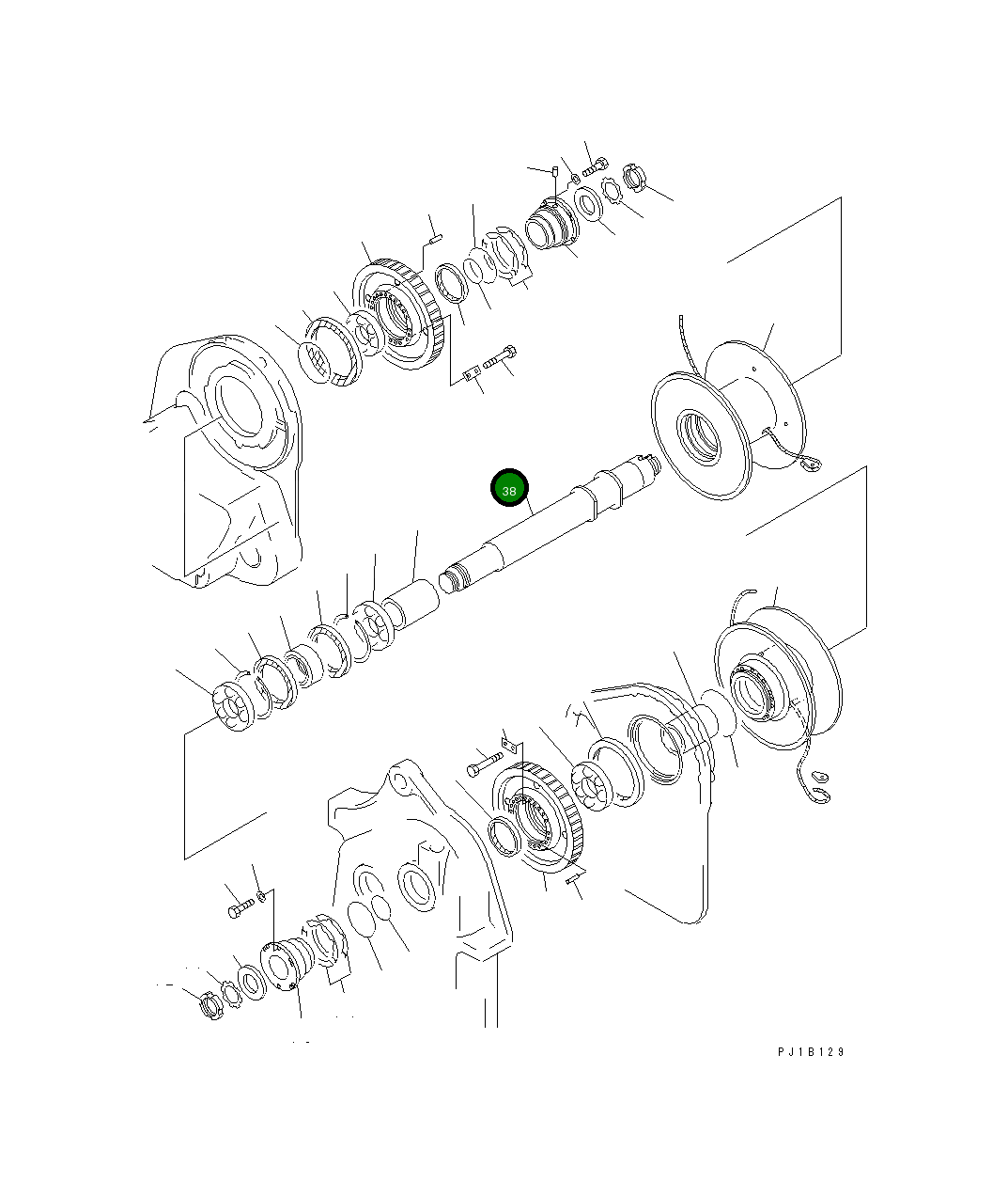 Вал 176-76-61750 Komatsu