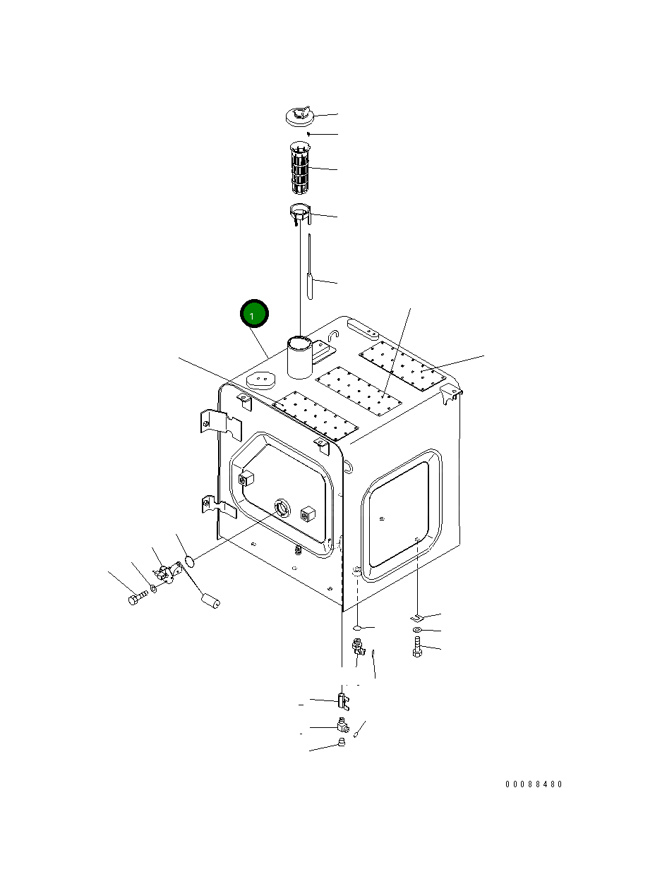 Бак 206-04-21112 Komatsu