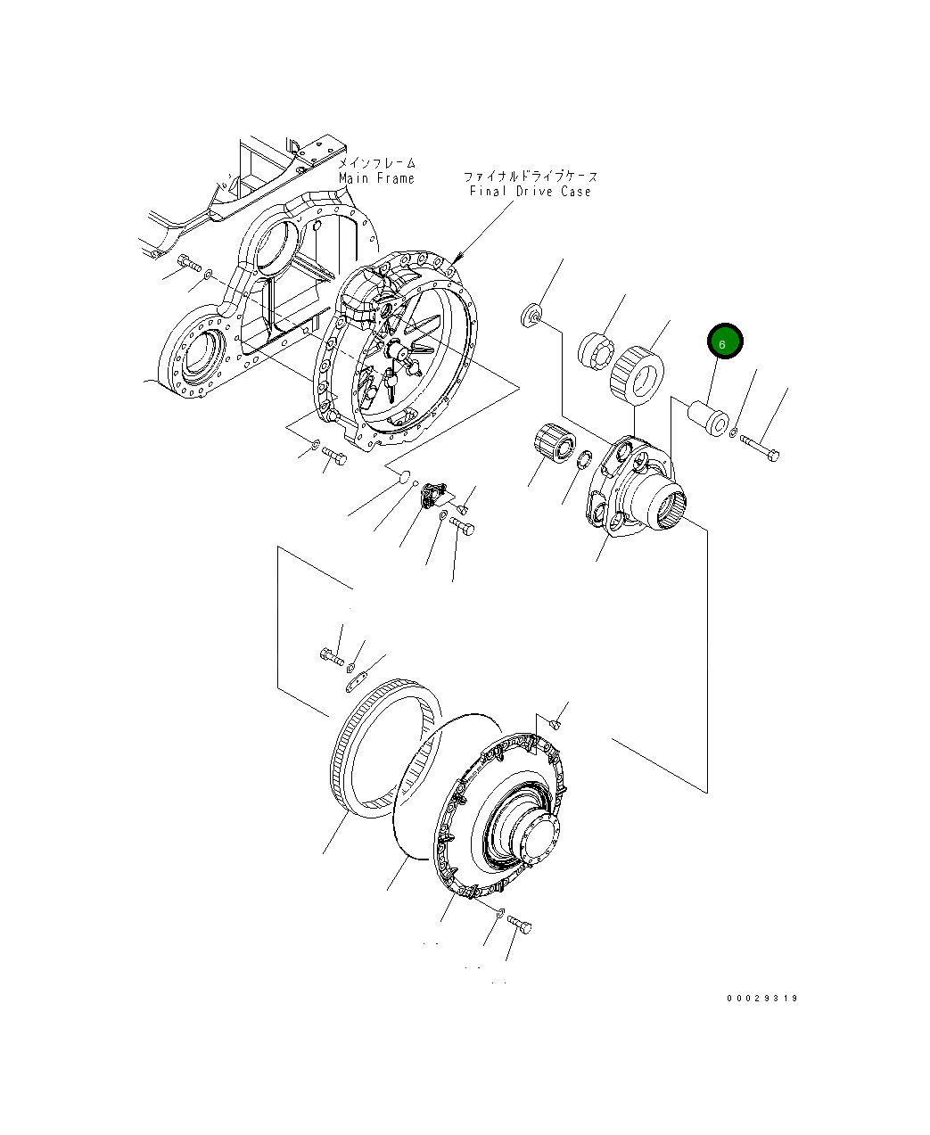 Вал 154-27-72310 Komatsu