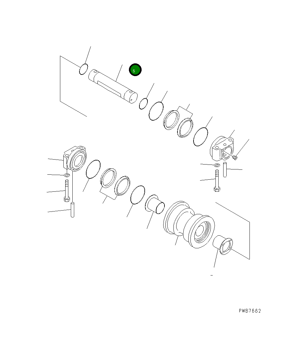 Вал 21N-30-36130 Komatsu