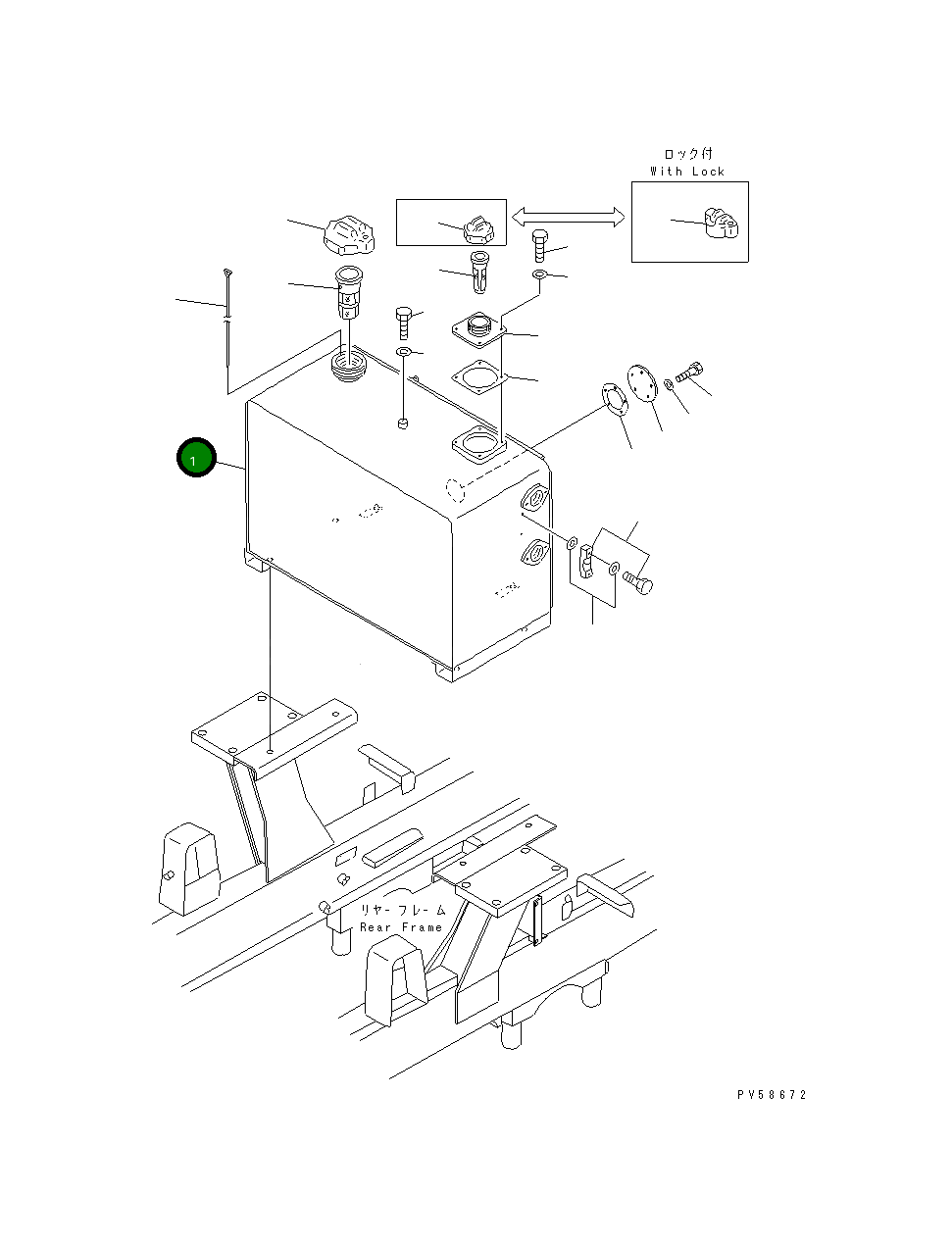 Бак 23A-04-12160 Komatsu