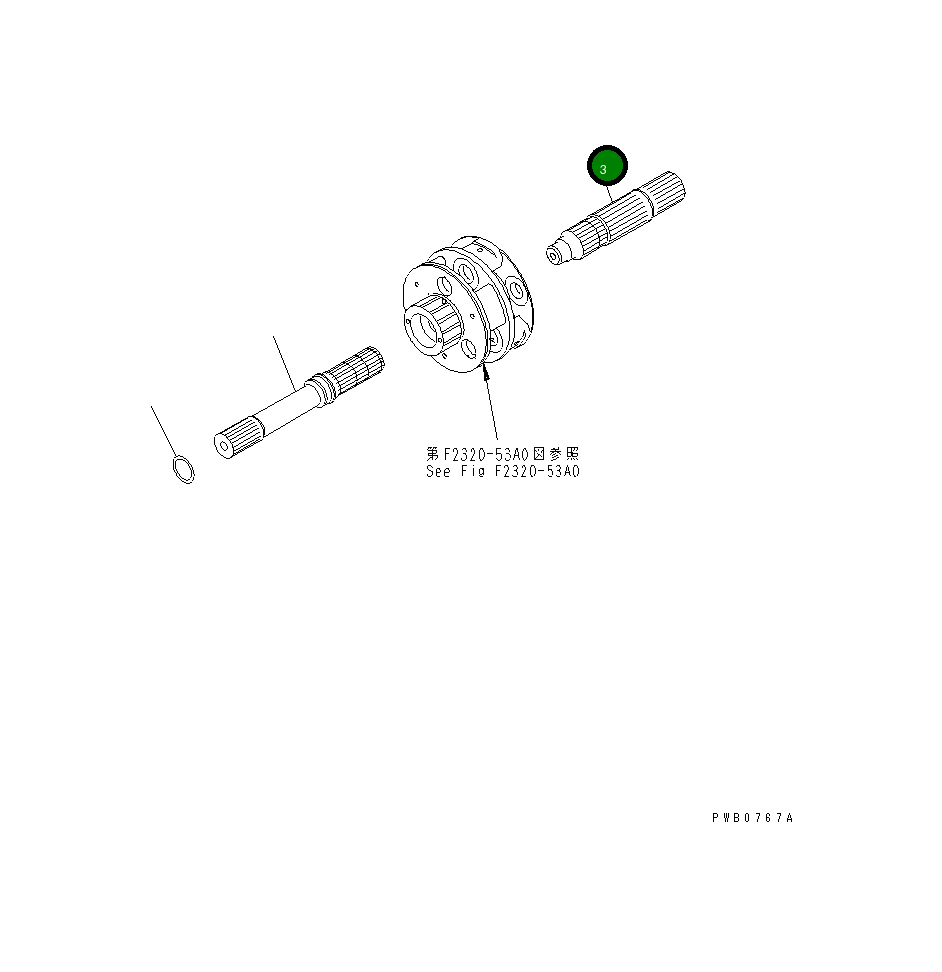 Вал 17M-15-42130 Komatsu