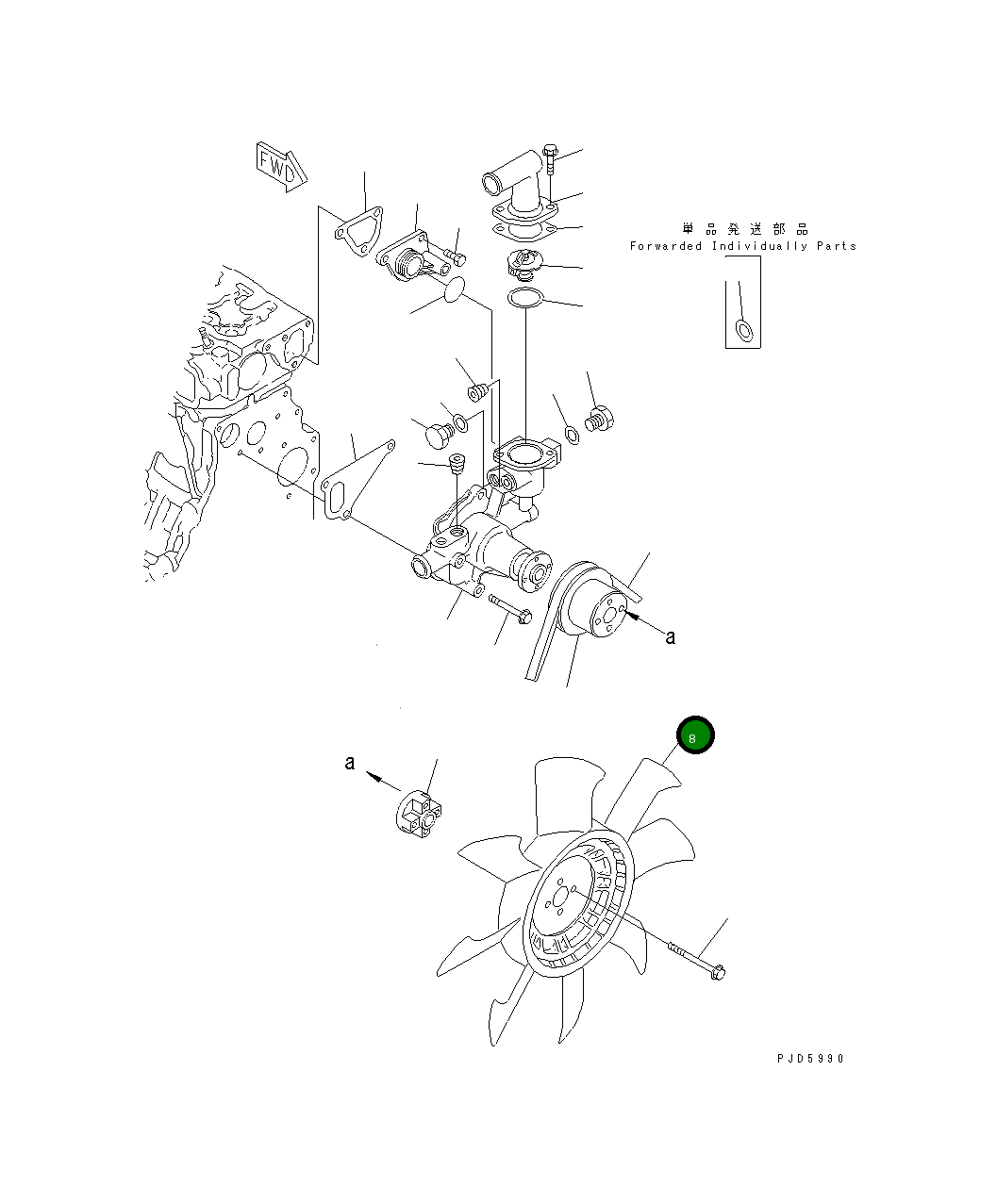 Вентилятор охлаждения YM129436-44740 Komatsu