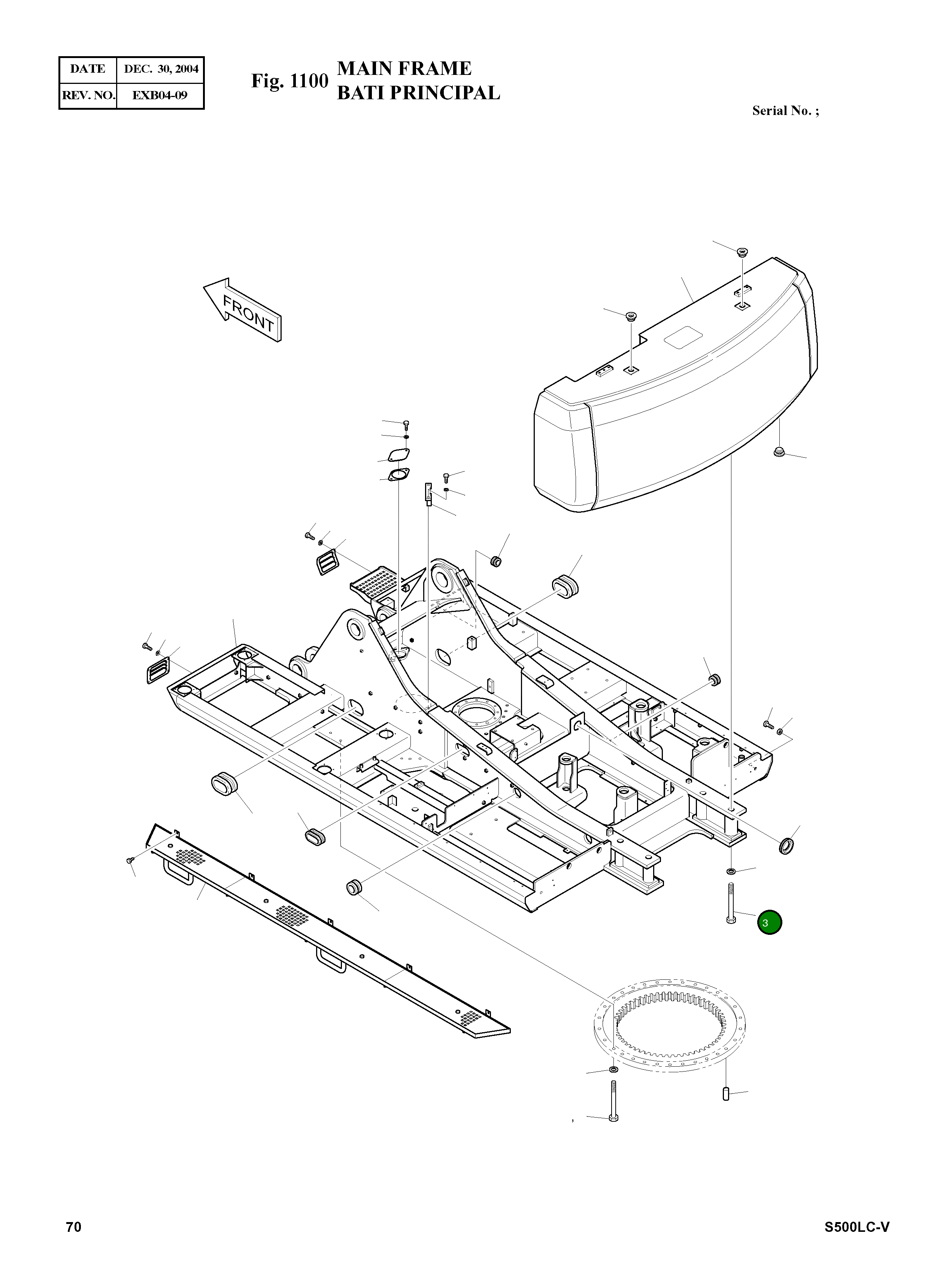 Болт M39X3.0X350 120-00271 Komatsu