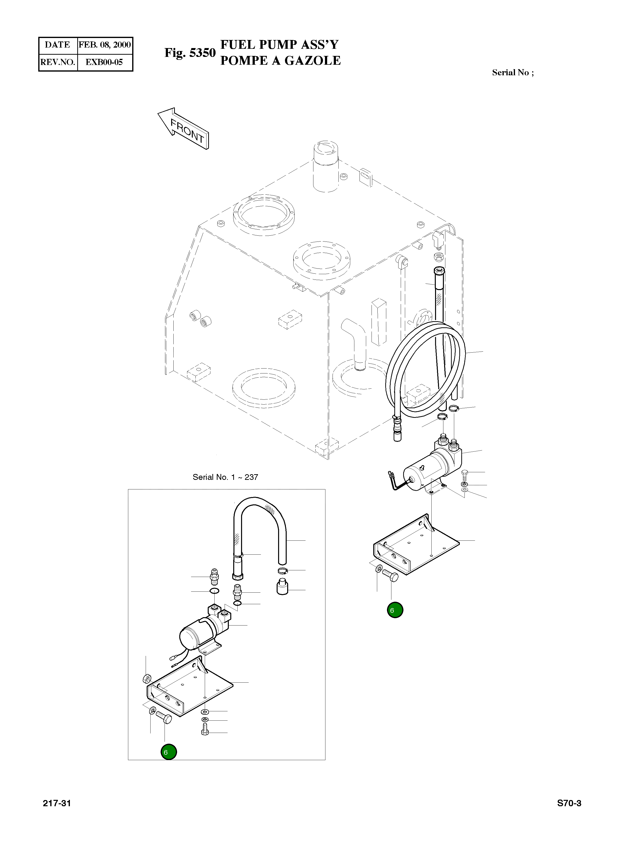 Болт M10X1.5X20 S0511853 Komatsu