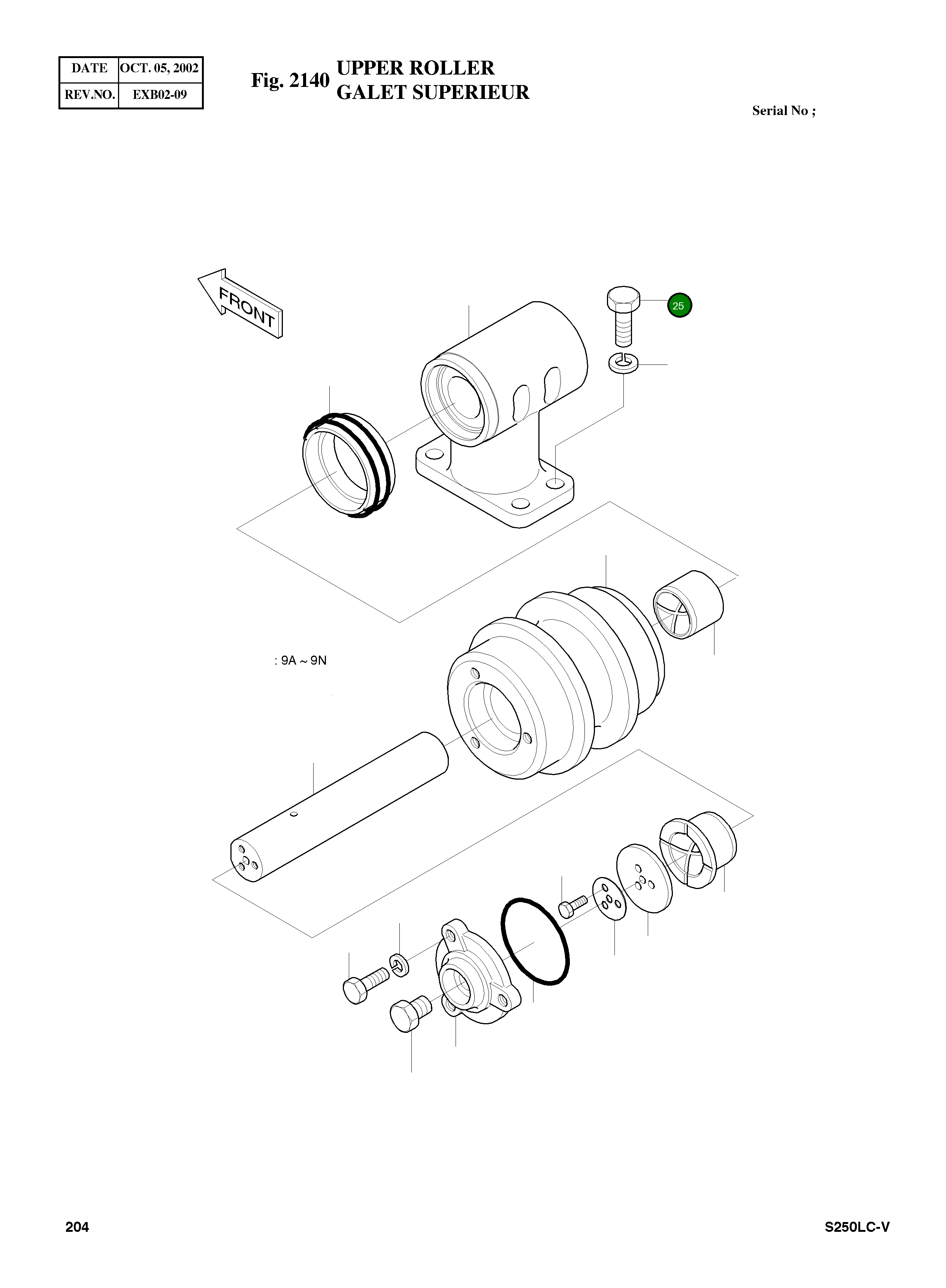 Болт M16X2.0X35 S0721366 Komatsu