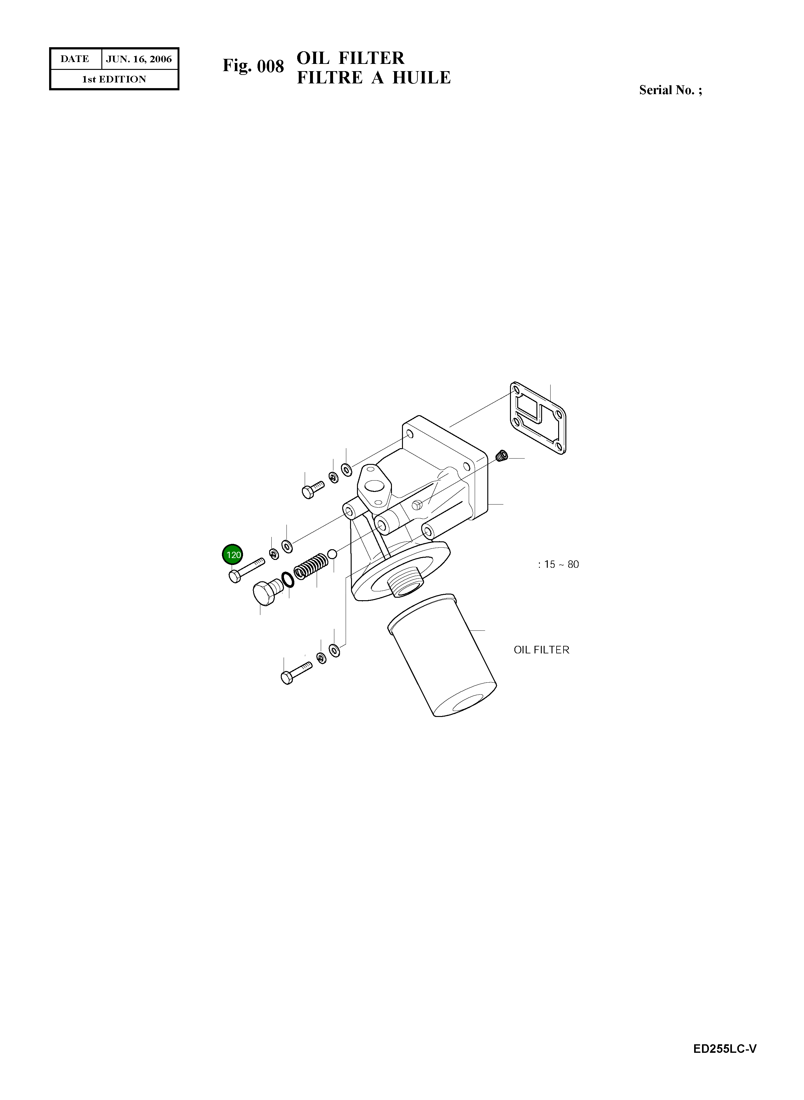 Болт M10X1.25X105 65.90001-0162 Komatsu