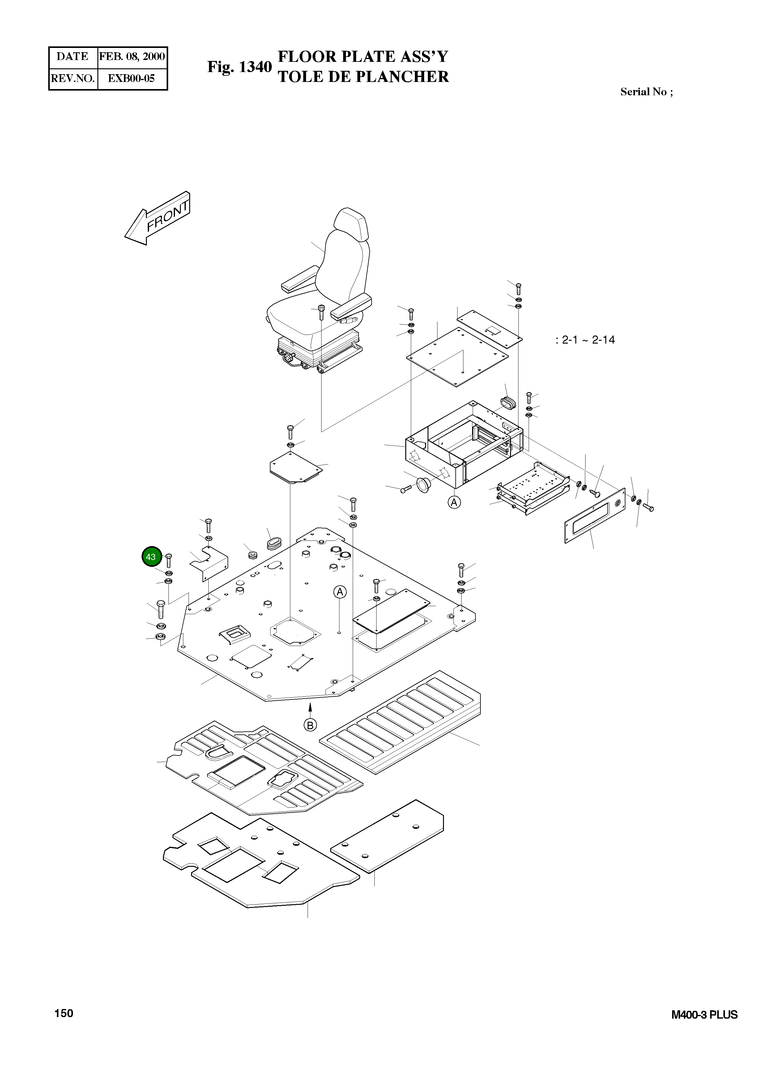 Болт M20X2.5X95 S0570761 Komatsu
