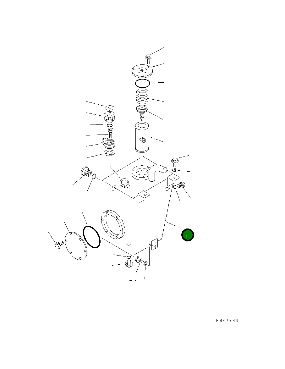 Бак 418-60-25110 Komatsu
