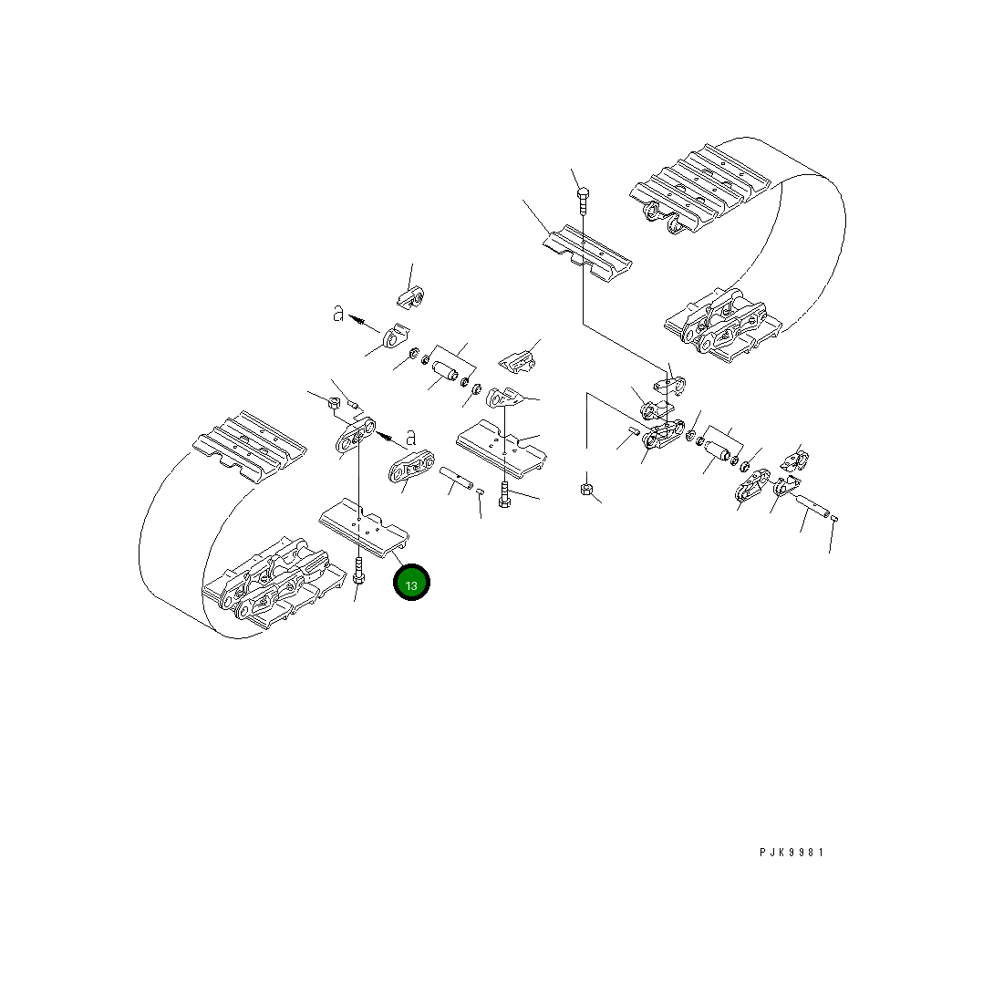 Башмак 14X-32-11480 Komatsu