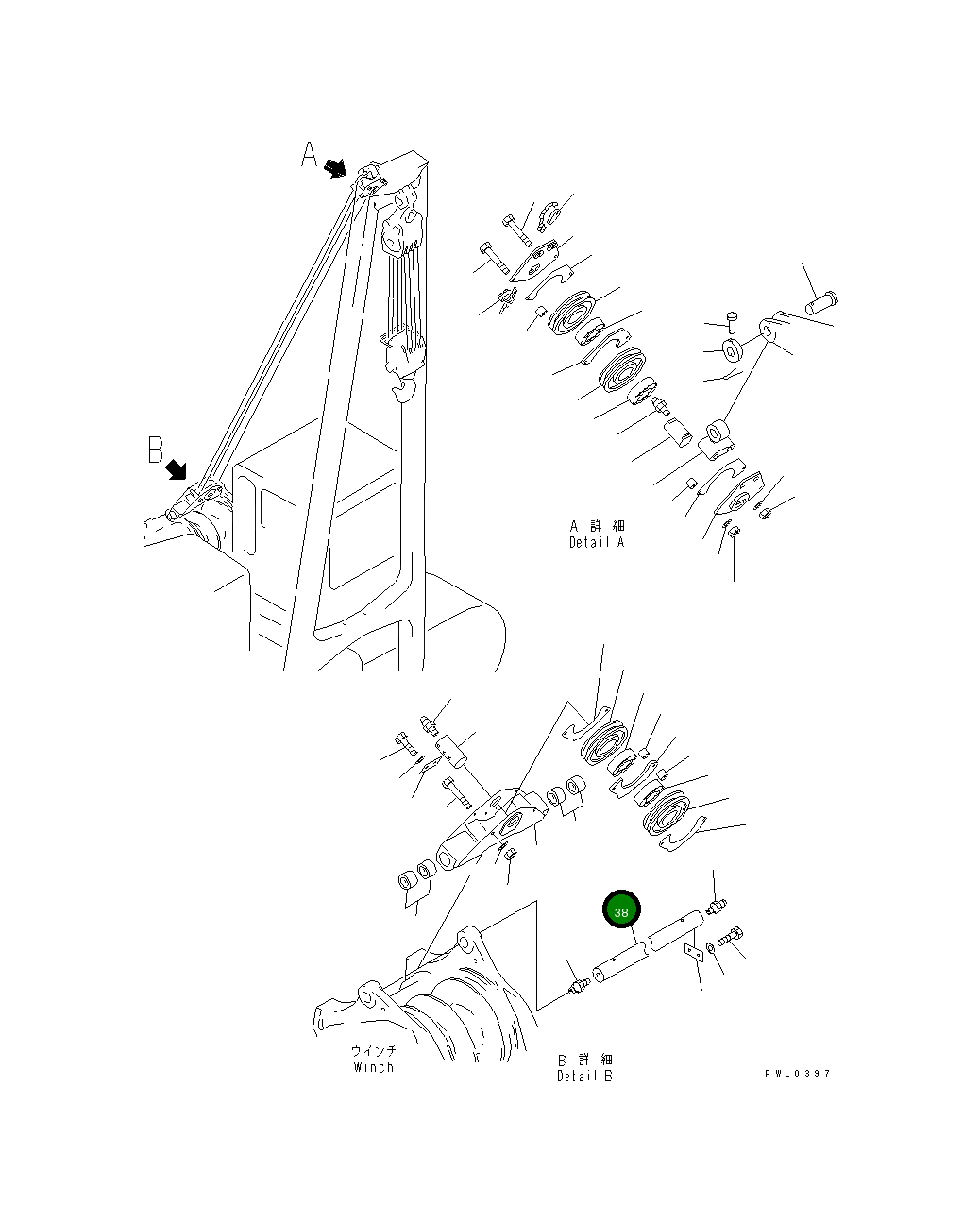 Вал 176-70-44120 Komatsu