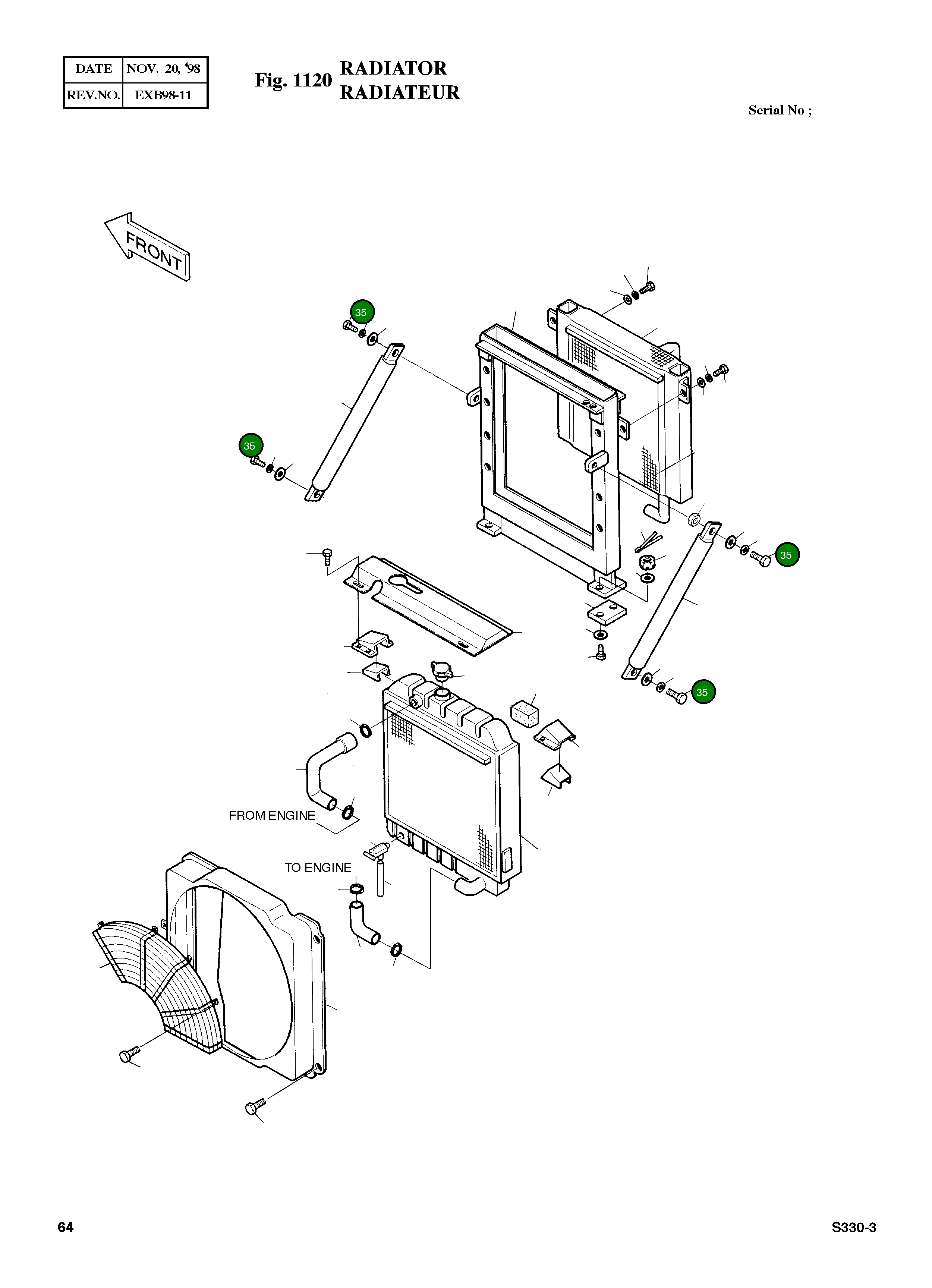 Болт M16X2.0X35 S0521353 Komatsu