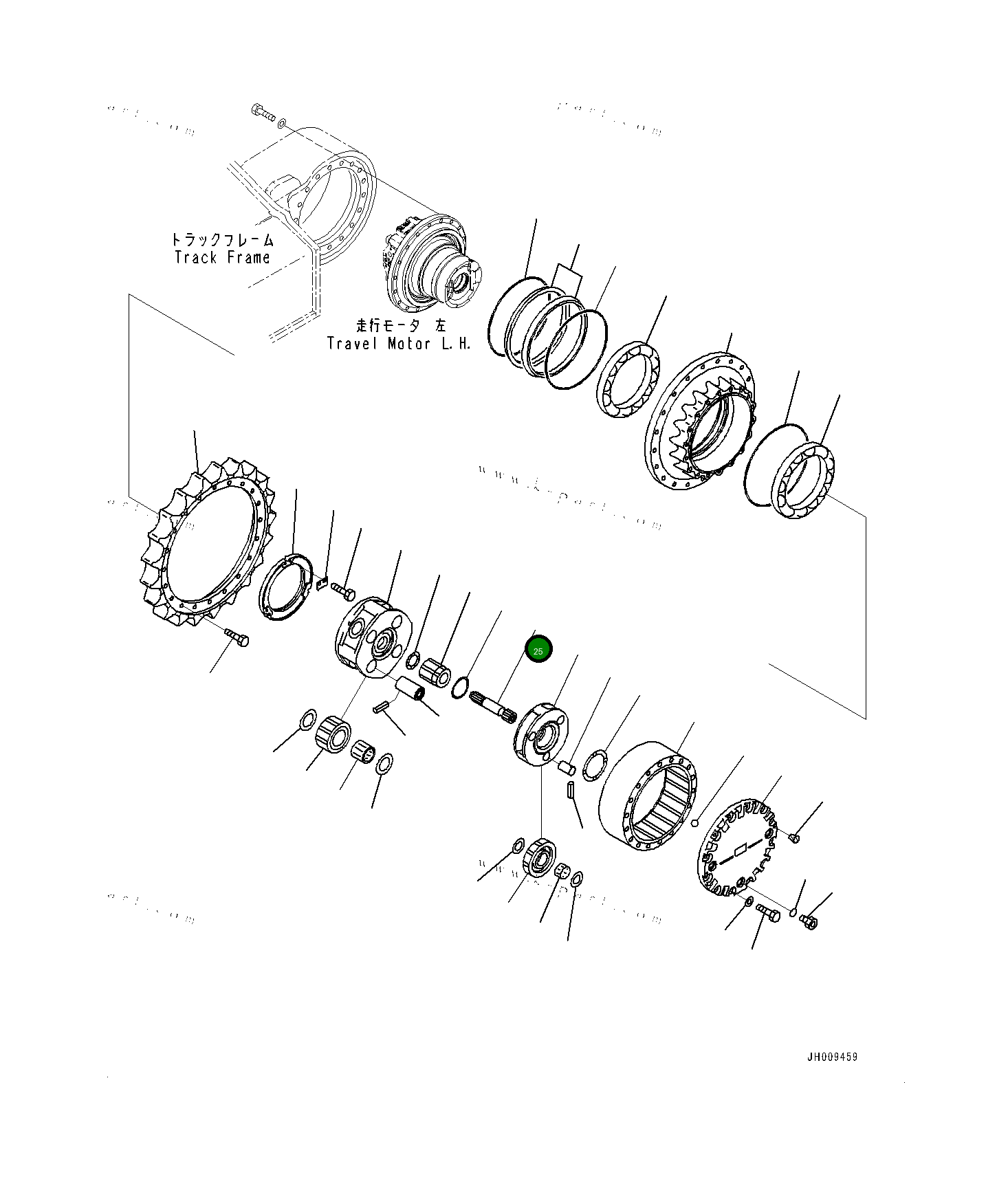 Вал 20Y2742510 Komatsu