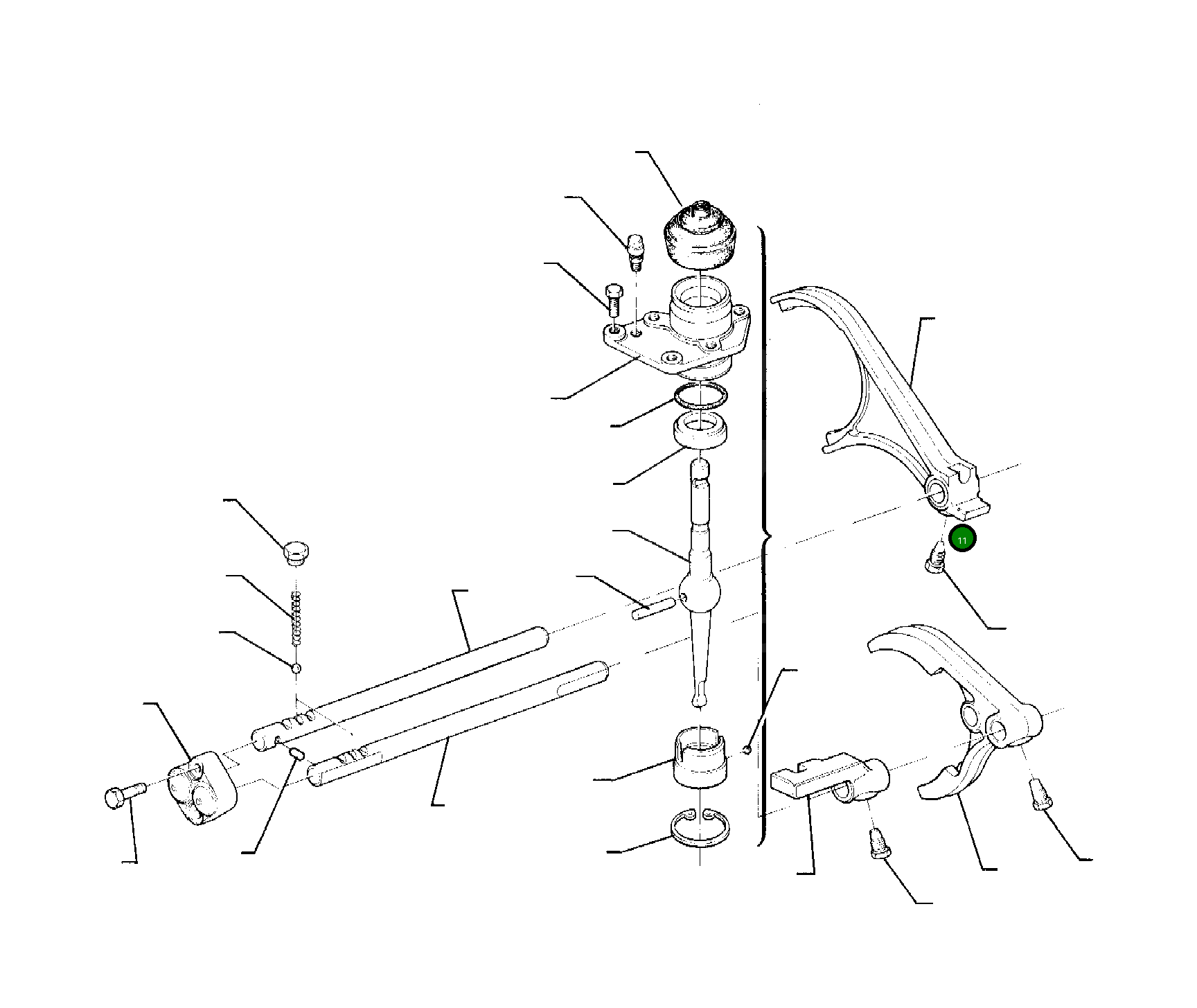 Вилка MI3183663 Komatsu