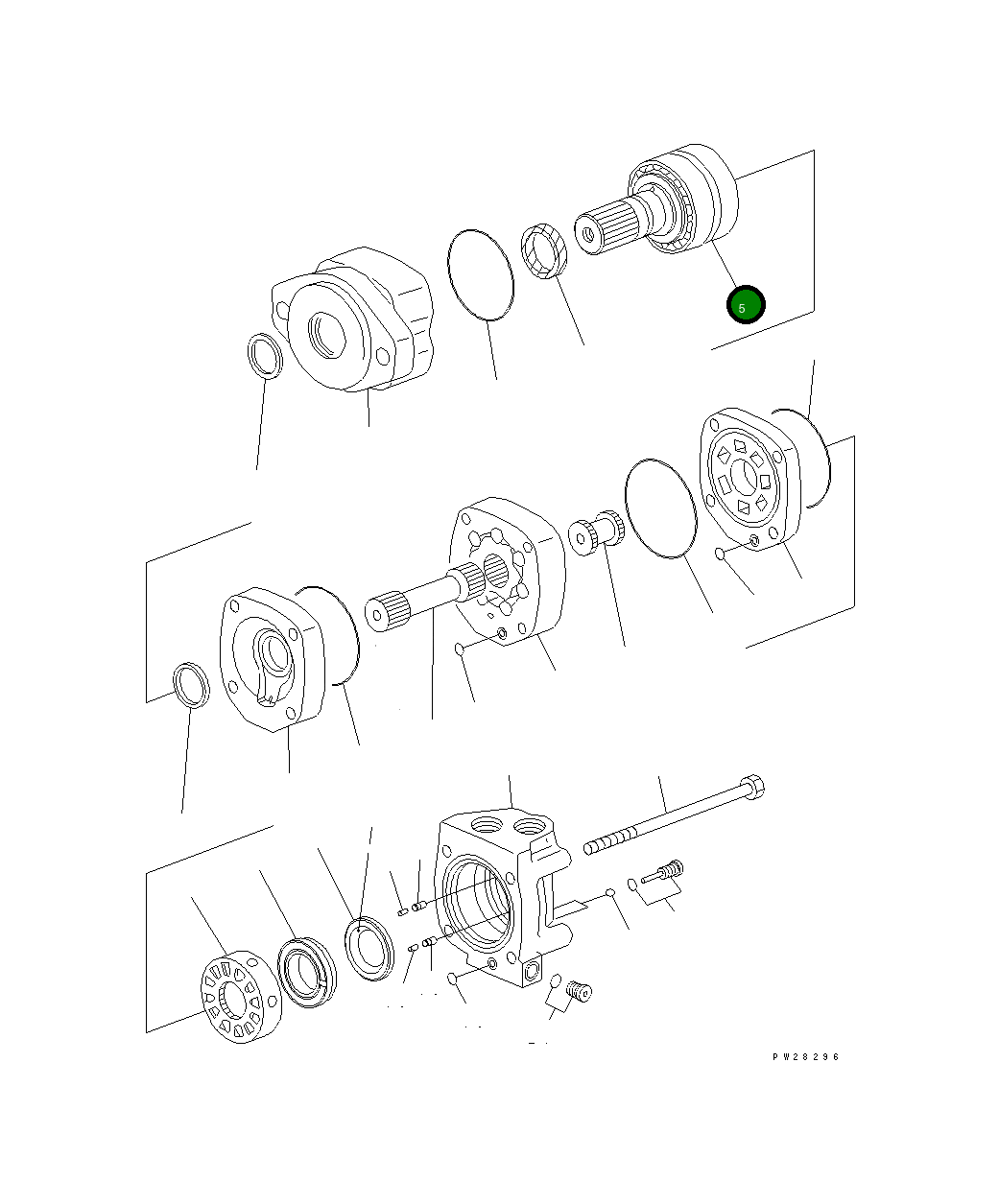 Вал ST7404S-4 Komatsu
