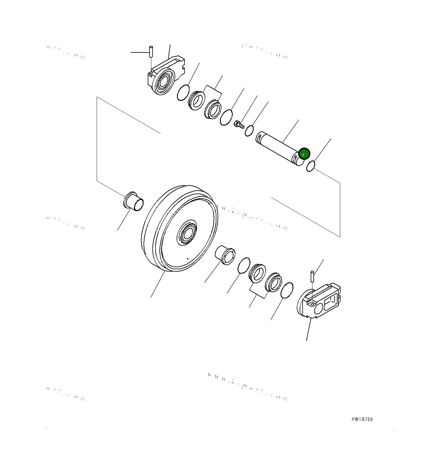 Вал 20Y3013320 Komatsu