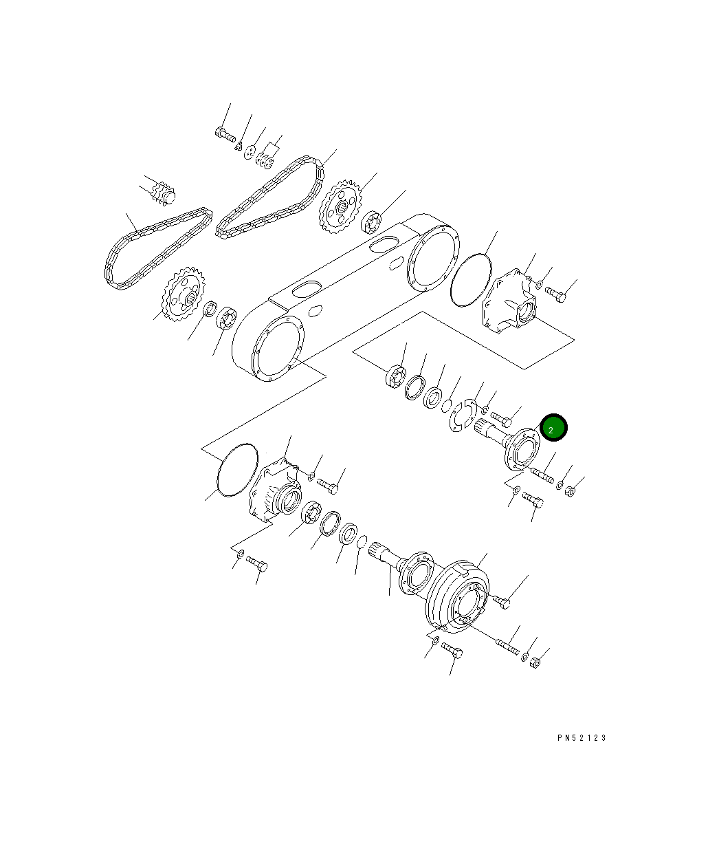 Вал 23D-23-11342 Komatsu