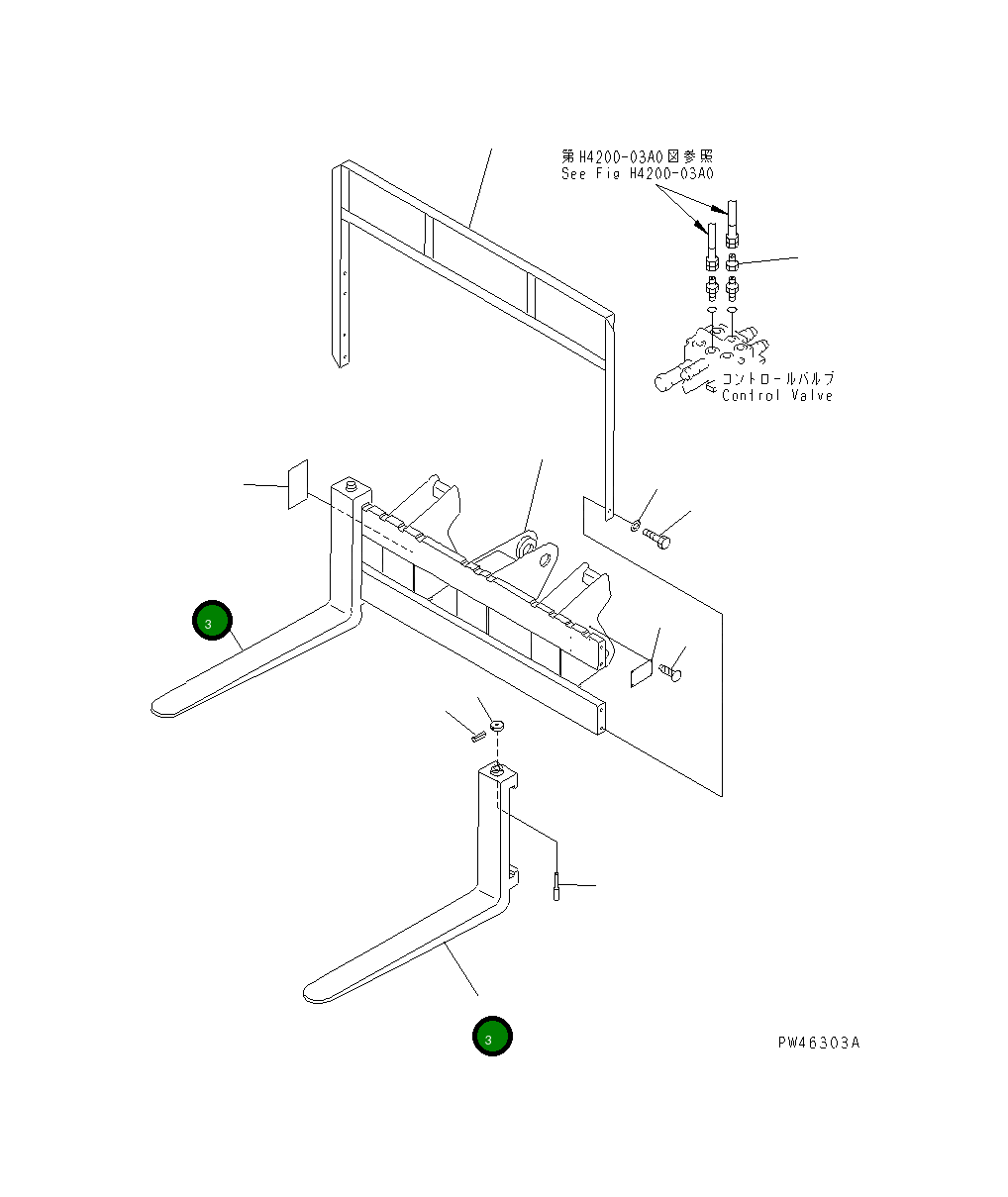 Вилка 361-910-1160 Komatsu