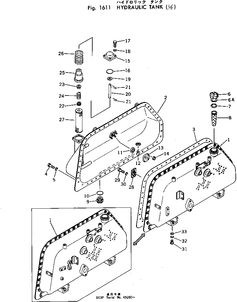 Бак 130-60-61110 Komatsu