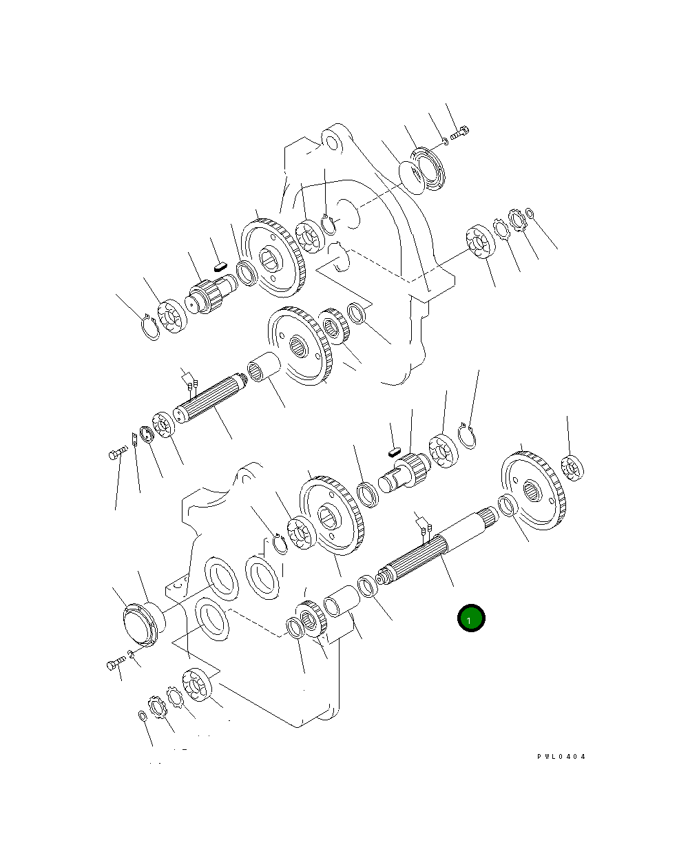 Вал 176-76-61610 Komatsu
