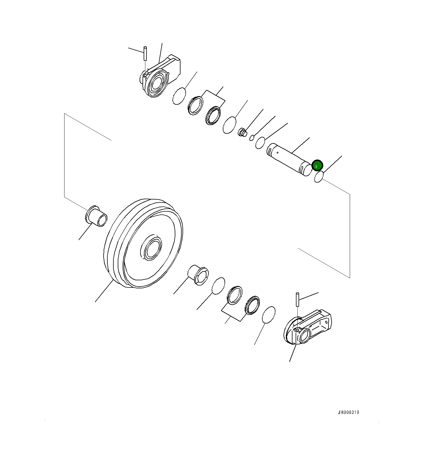 Вал 207-30-53230 Komatsu